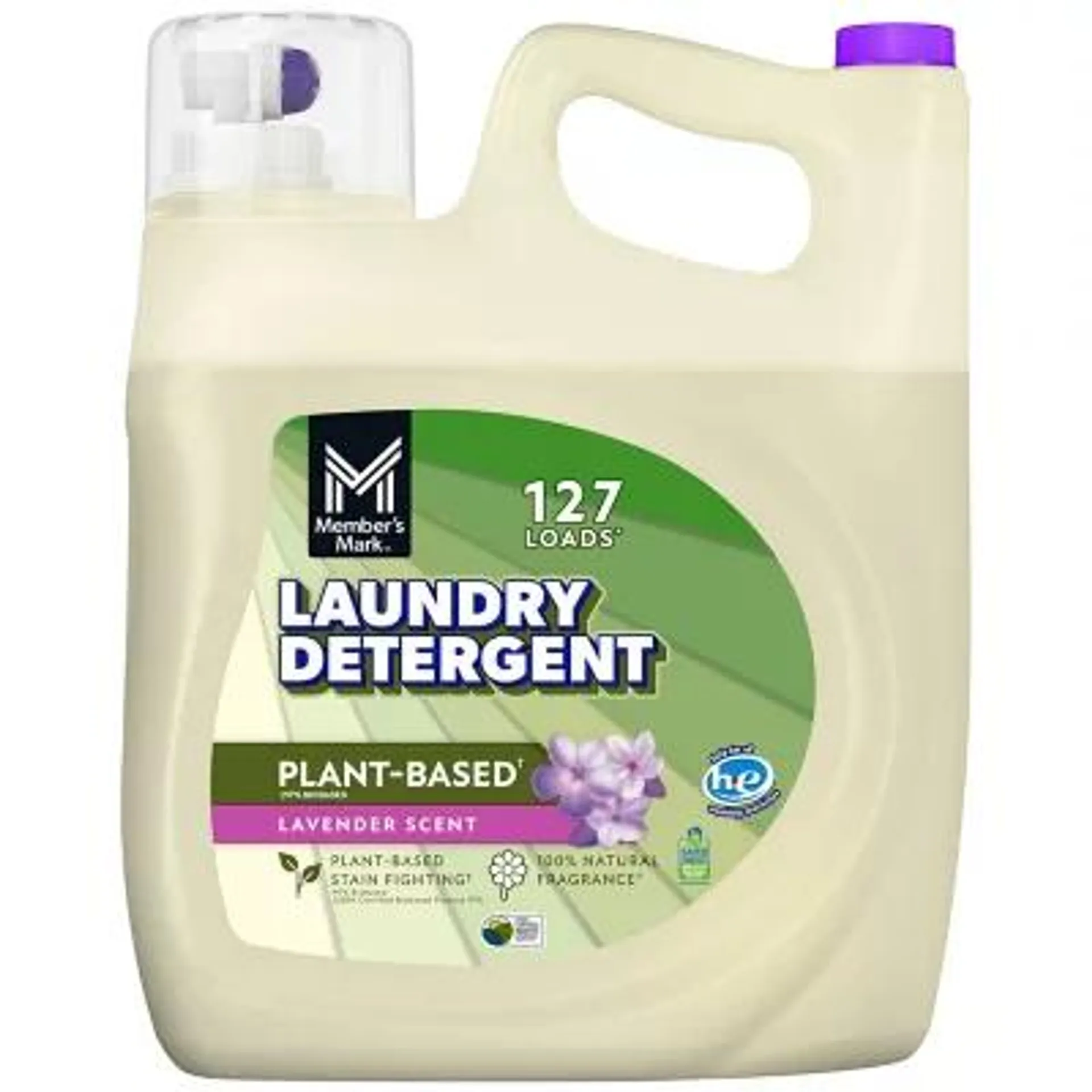 Member's Mark Plant Based Liquid Laundry Detergent, Lavender, 127 loads, 196 fl. oz.