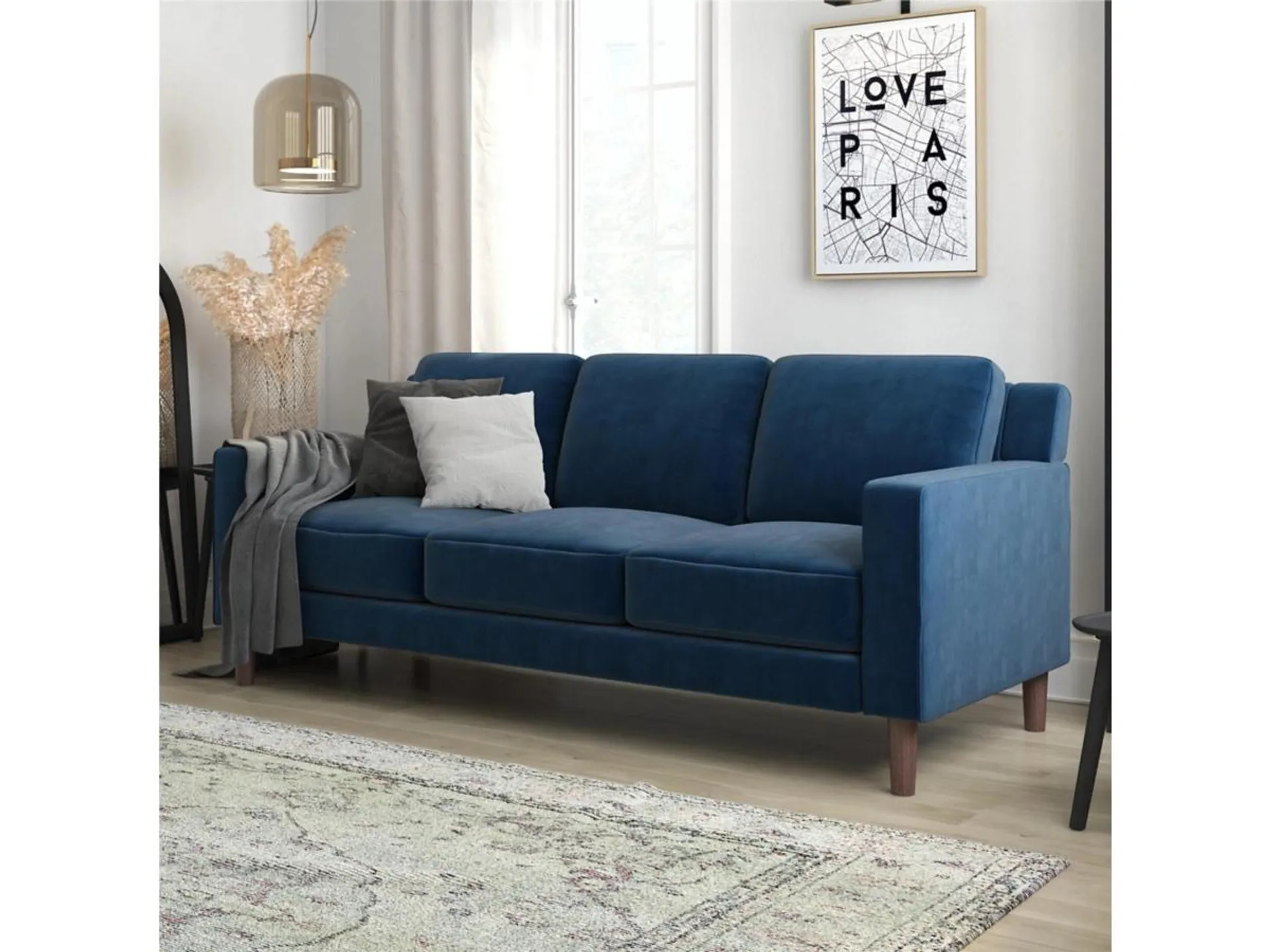 Atwater Living Janelle Velvet Sofa