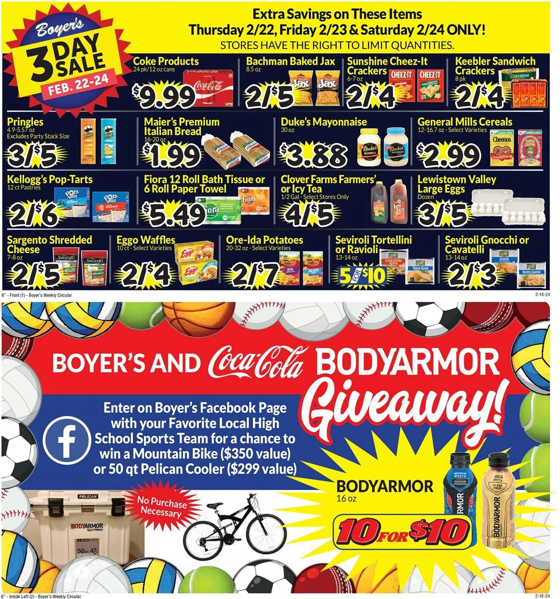 Weekly ad Boyer's Food Markets Weekly Ad from February 18 to February 24 2024 - Page 1