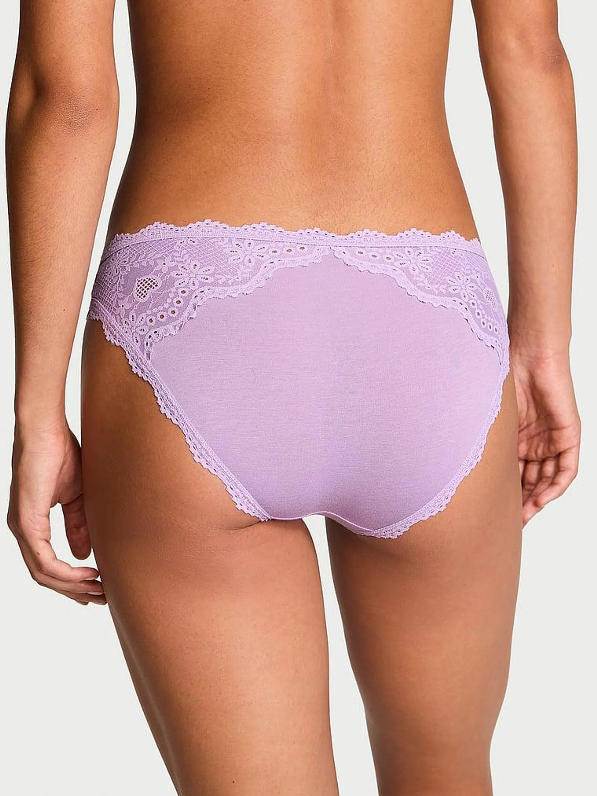 Heart Eyelet Cotton Bikini Panty