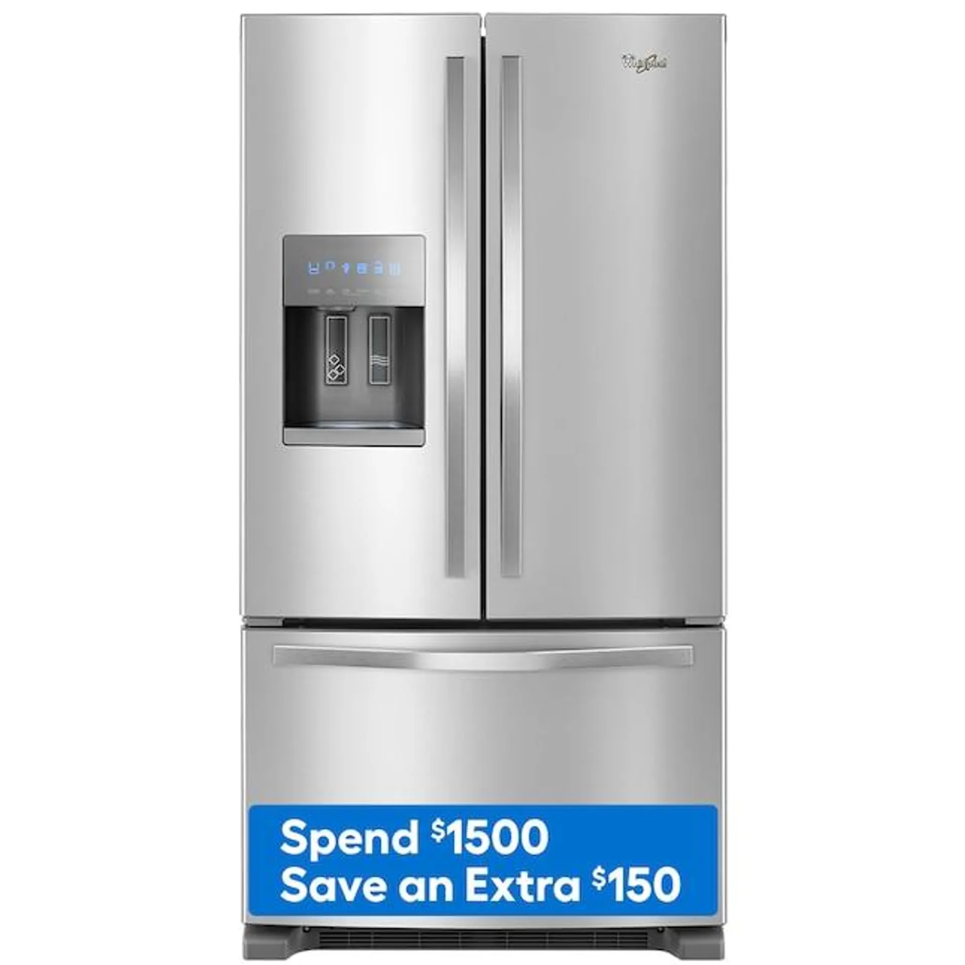 Whirlpool 24.7-cu ft French Door Refrigerator with Ice Maker, Water and Ice Dispenser (Fingerprint Resistant Stainless Steel) ENERGY STAR