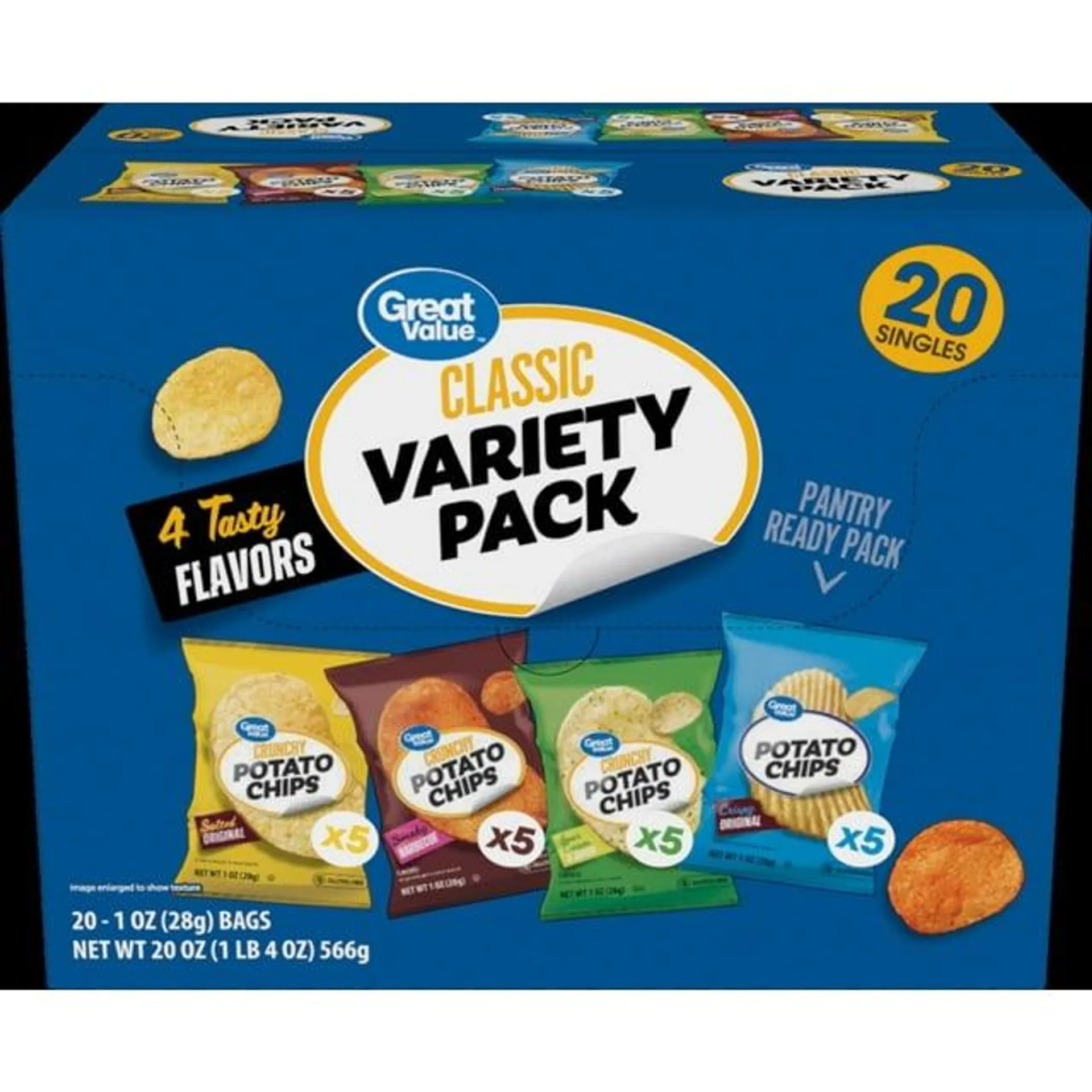 Great Value Classic Mix Variety Pack, 20 Count , 1 oz