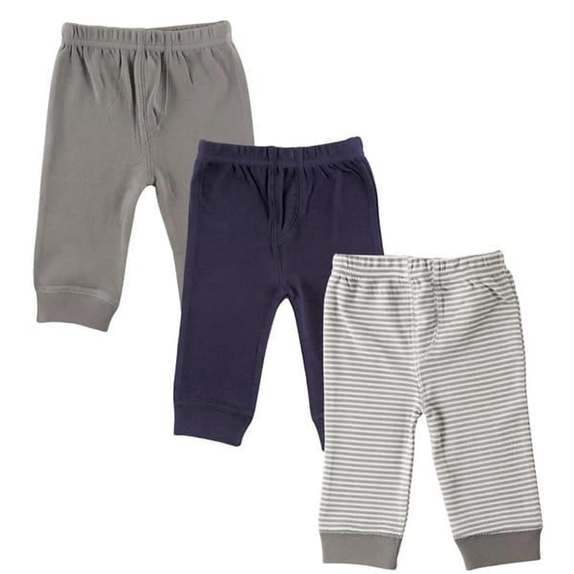 Luvable Friends Baby Boy Cotton Pants 3pk, Blue