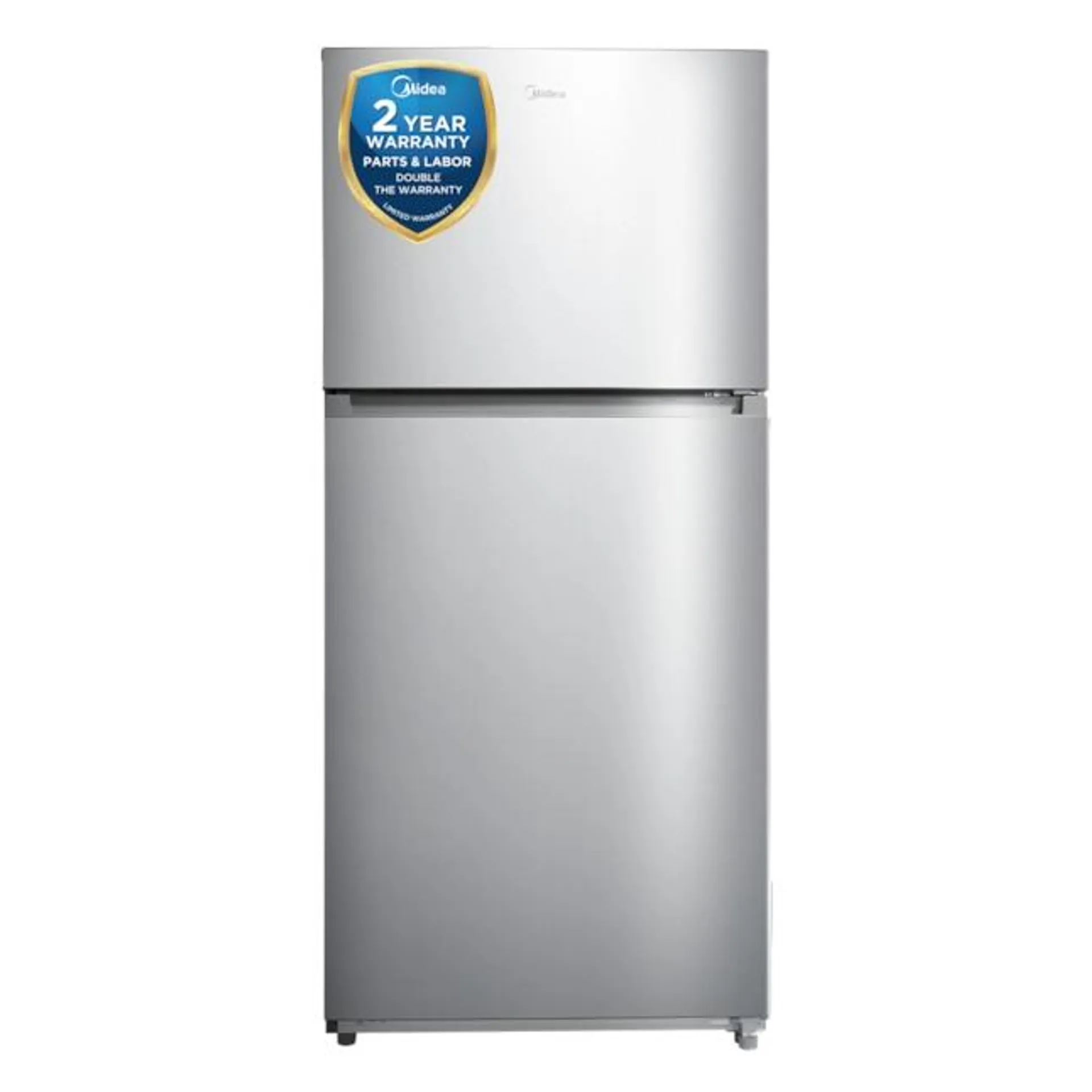 Midea 18.1-cu ft Top-Freezer Refrigerator (Stainless Steel) Garage Ready ENERGY STAR