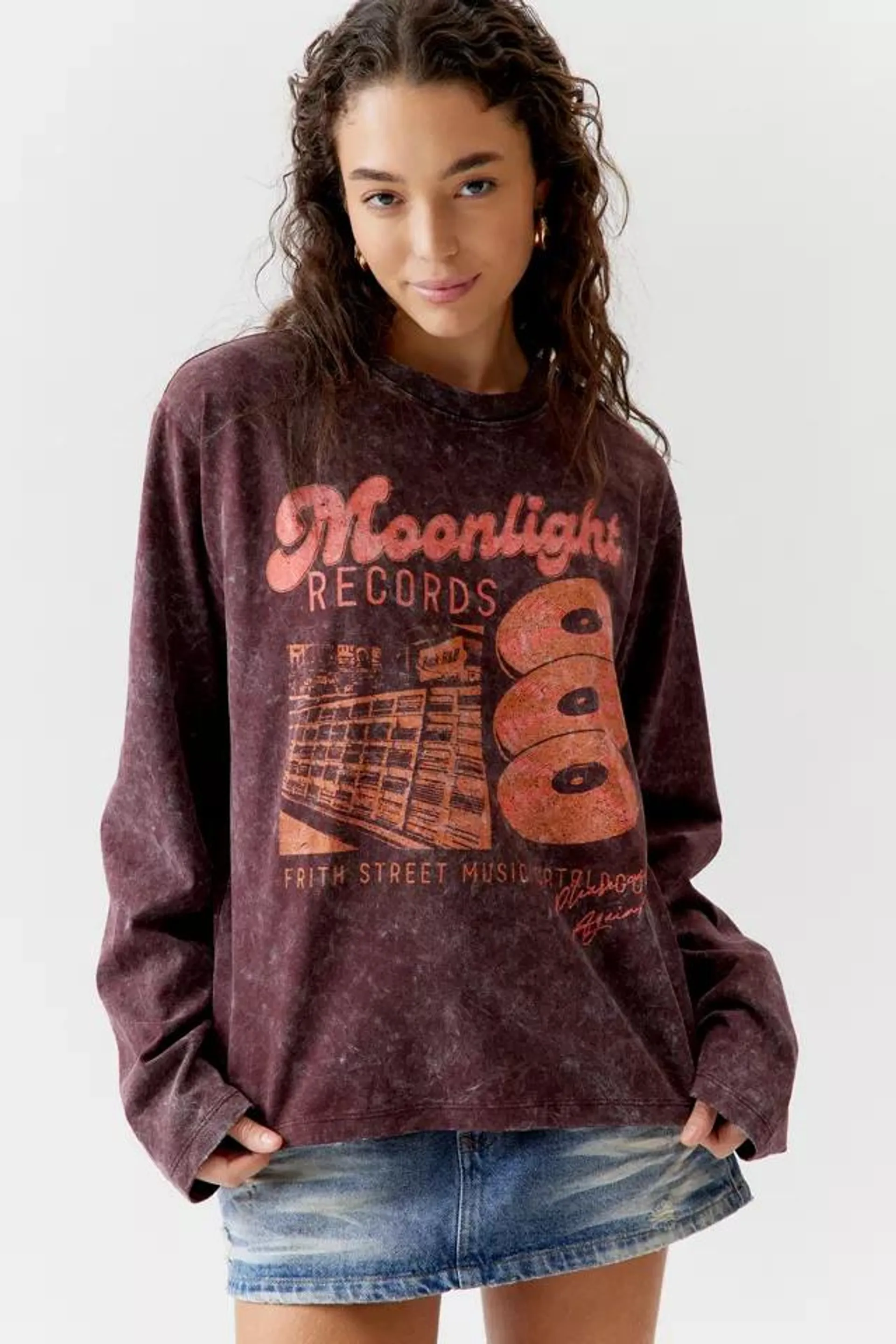 Moonlight Records Long Sleeve Graphic Tee