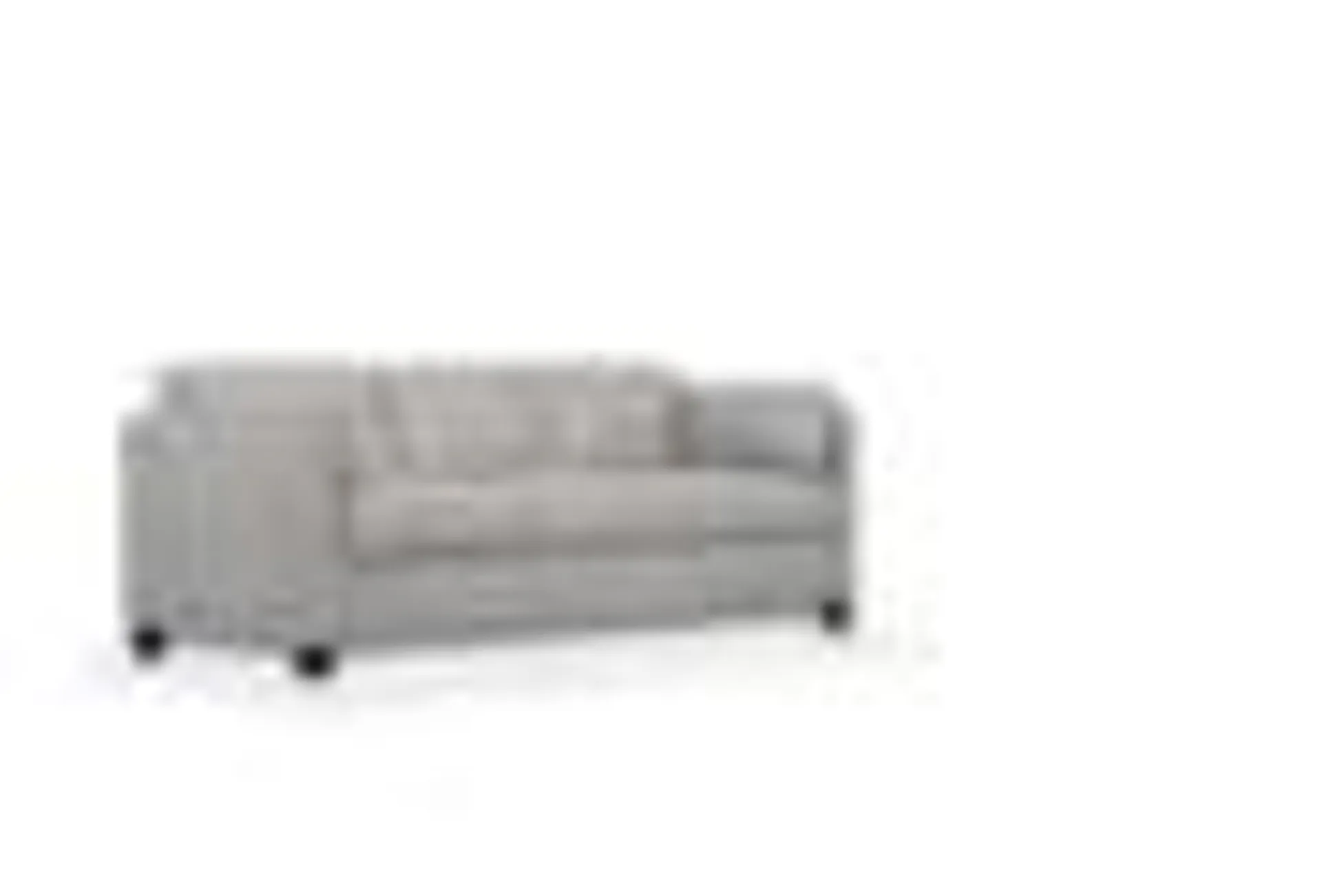 Matias Dusty White Top Grain Leather 81" Sofa