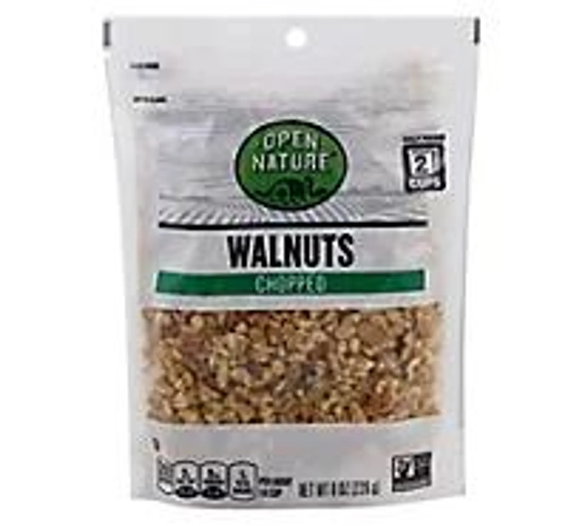 Open Nature Walnuts Chopped Bag - 8 Oz