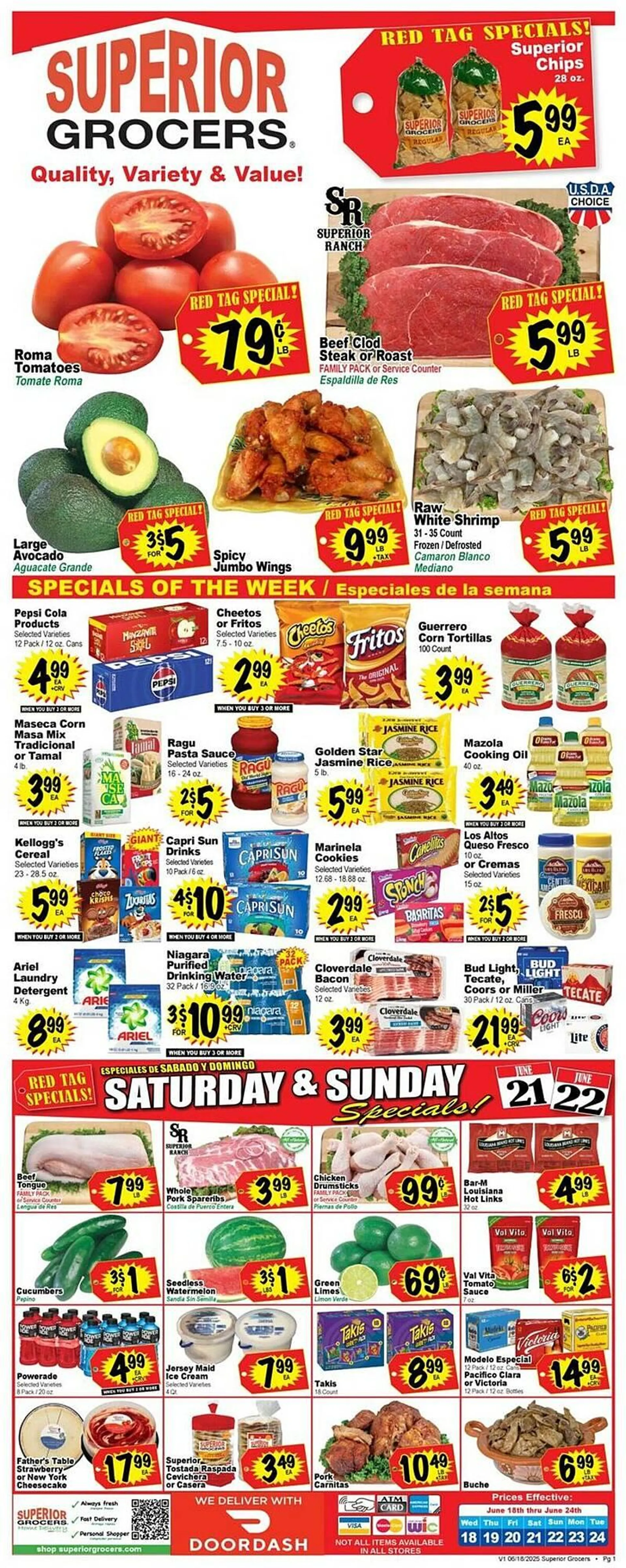 Superior Grocers Weekly Ad - 1
