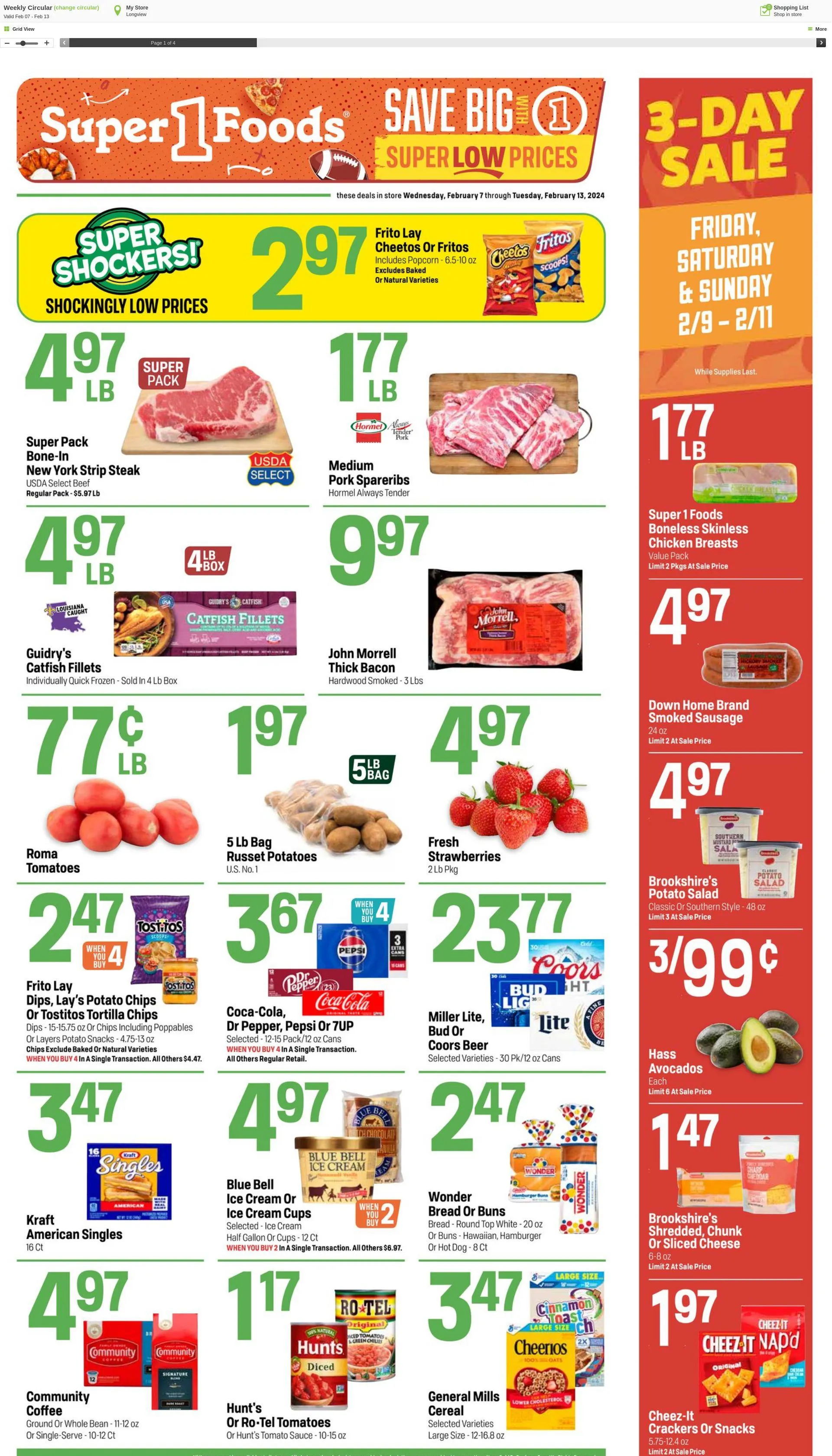 Weekly ad Super1Foods from February 7 to February 13 2024 - Page 