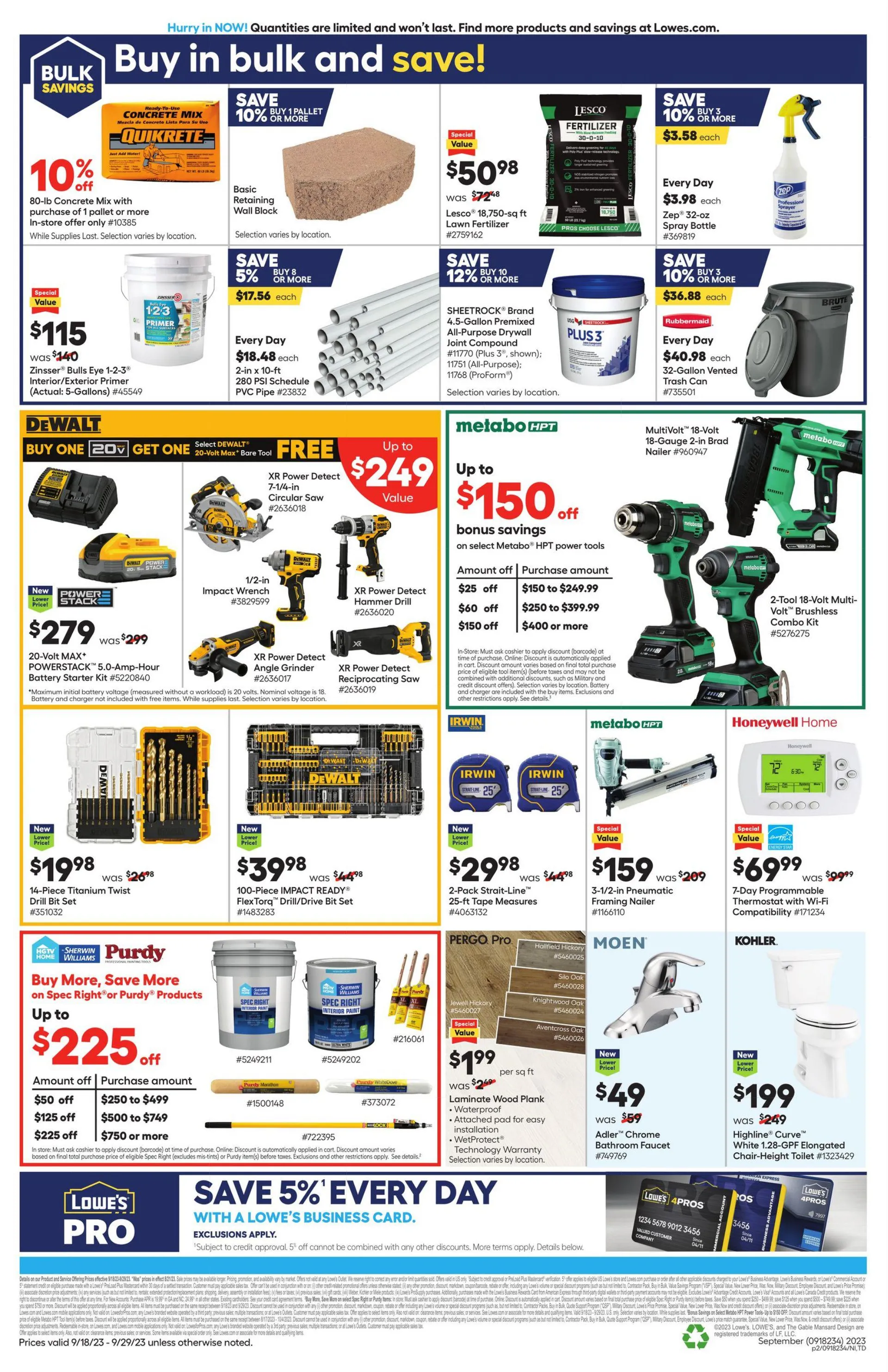 Weekly ad Lowe's from September 18 to September 29 2023 - Page 2