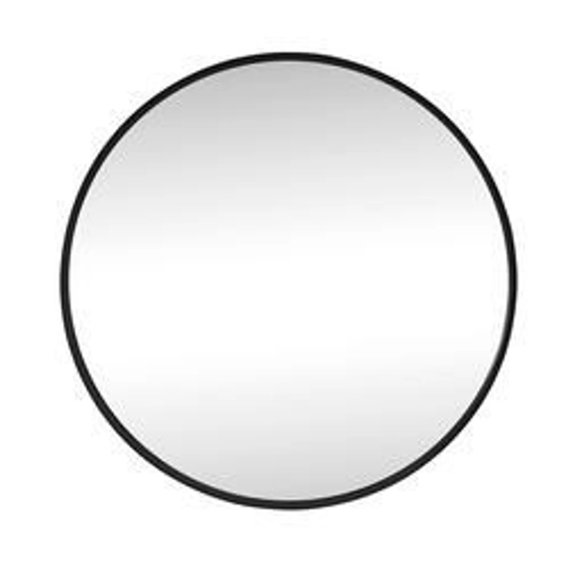 OVE Decors 24"W x 24"H Round Matte Black Framed Mirror