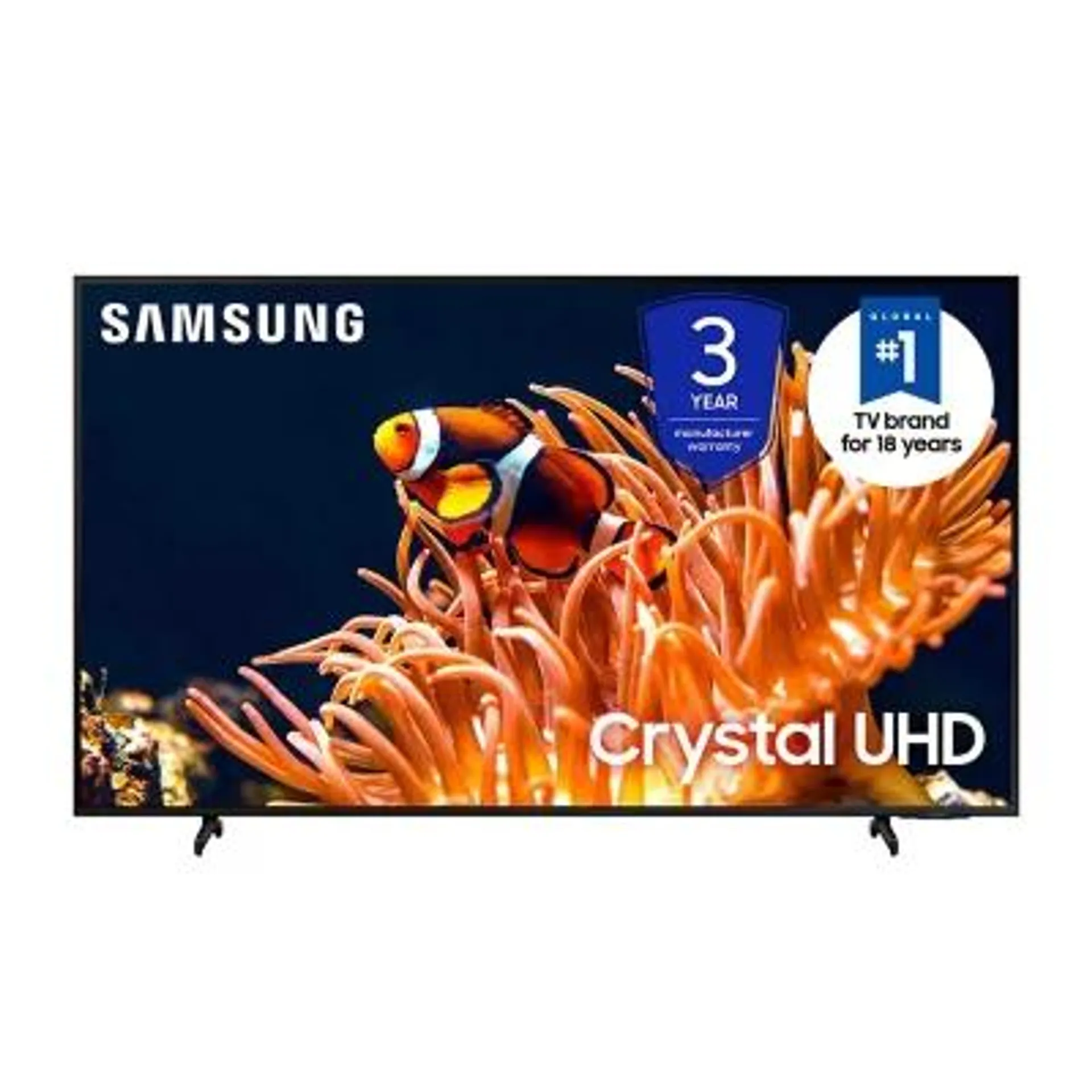 SAMSUNG 55” Class DU8000 Series Crystal UHD 4K Smart Tizen TV - UN55DU8000DXZA