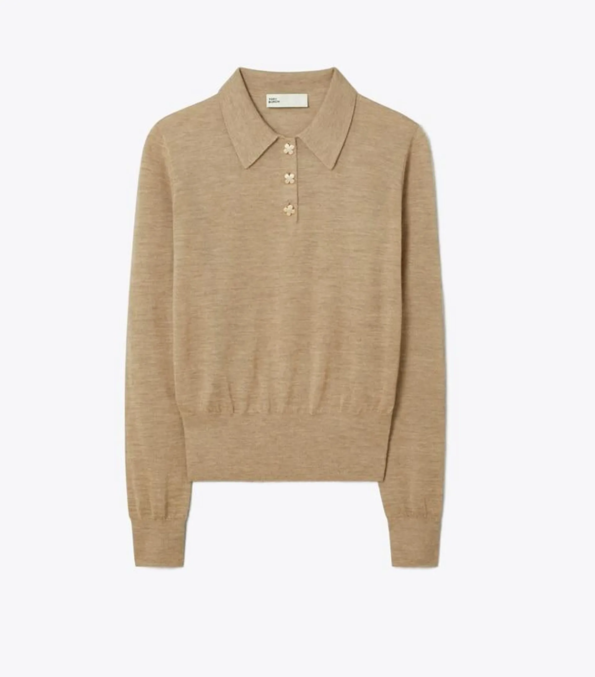 CASHMERE LONG-SLEEVE POLO