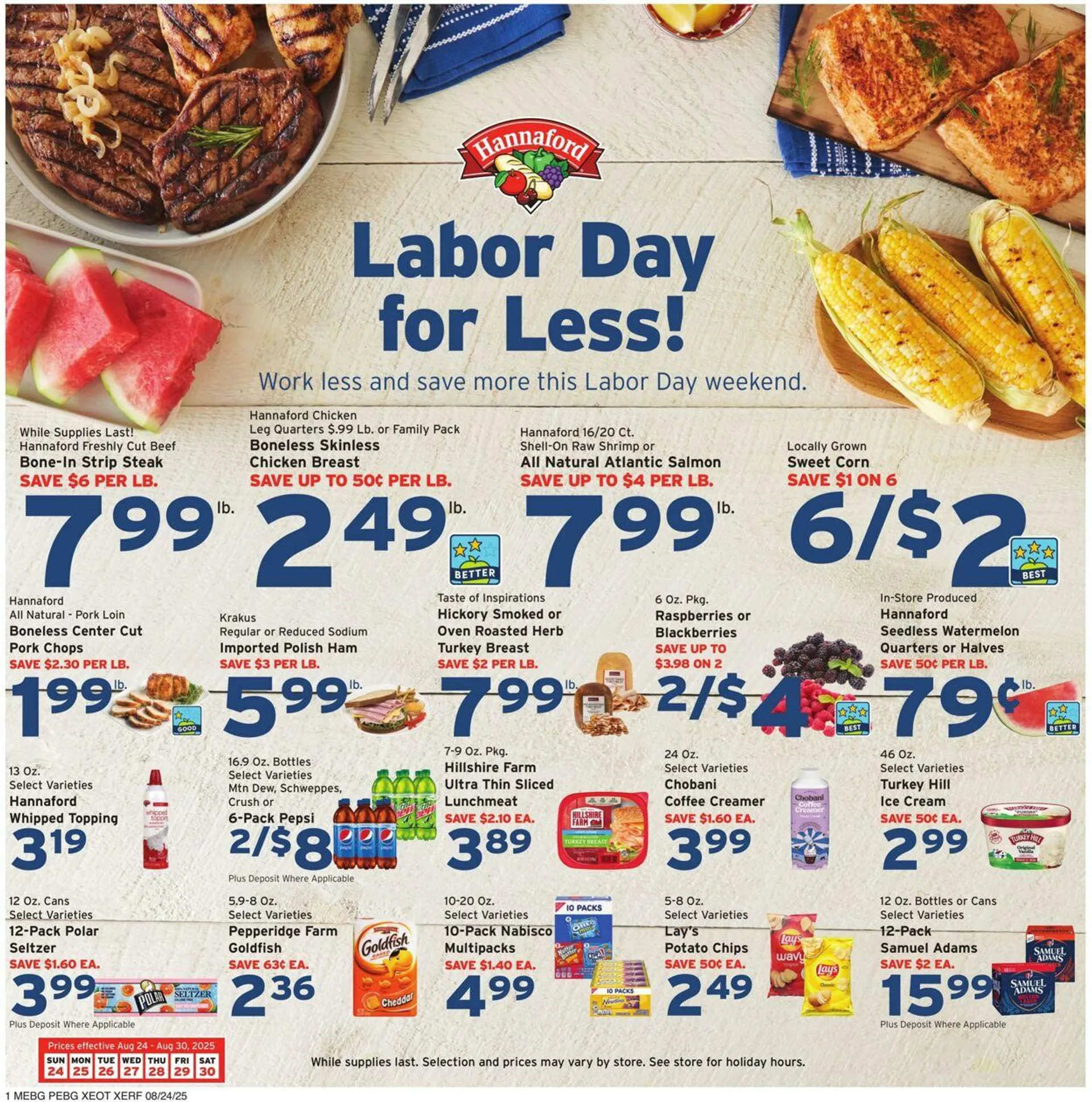 Weekly ad Hannaford Current weekly ad from August 24 to August 30 2025 - Page 1