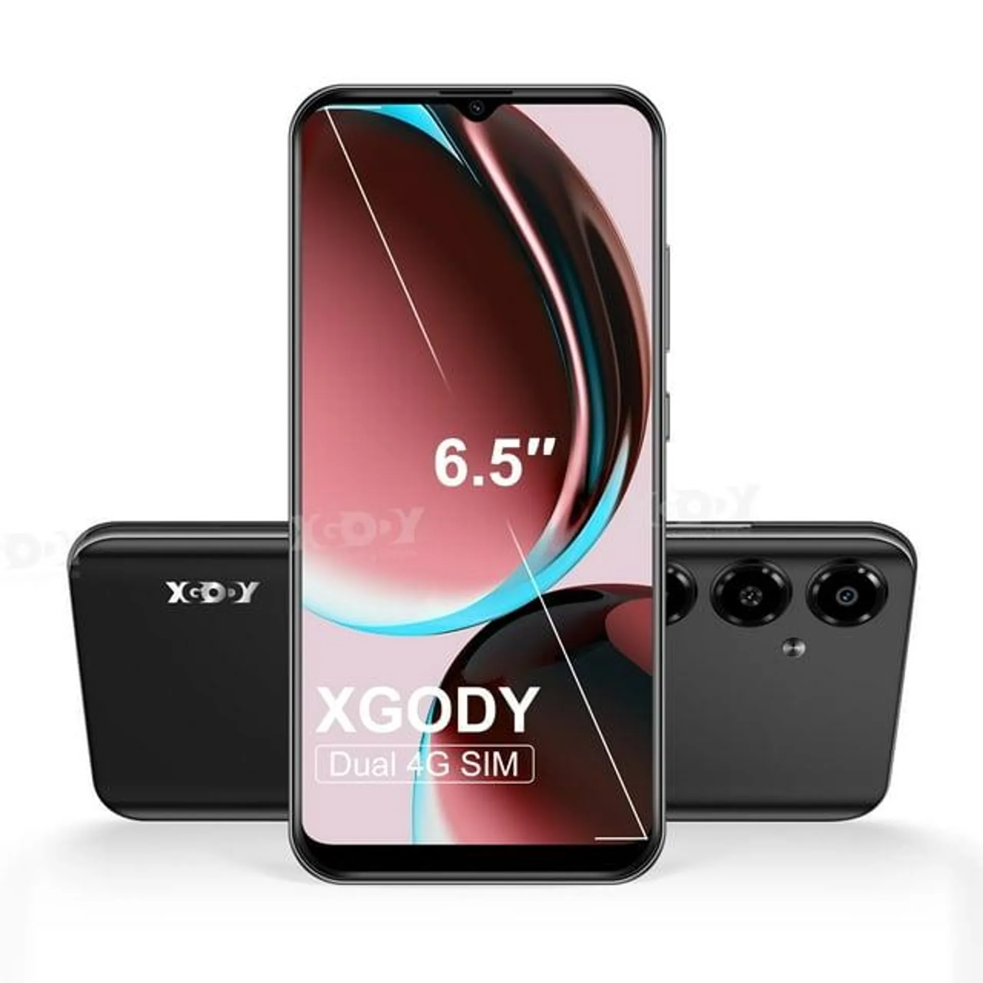 XGODY 4G Unlocked Cellphones, 4GB + 64GB T-Mobile Android Phone, 4500 mAh,6.5" Screen Smartphones,Black