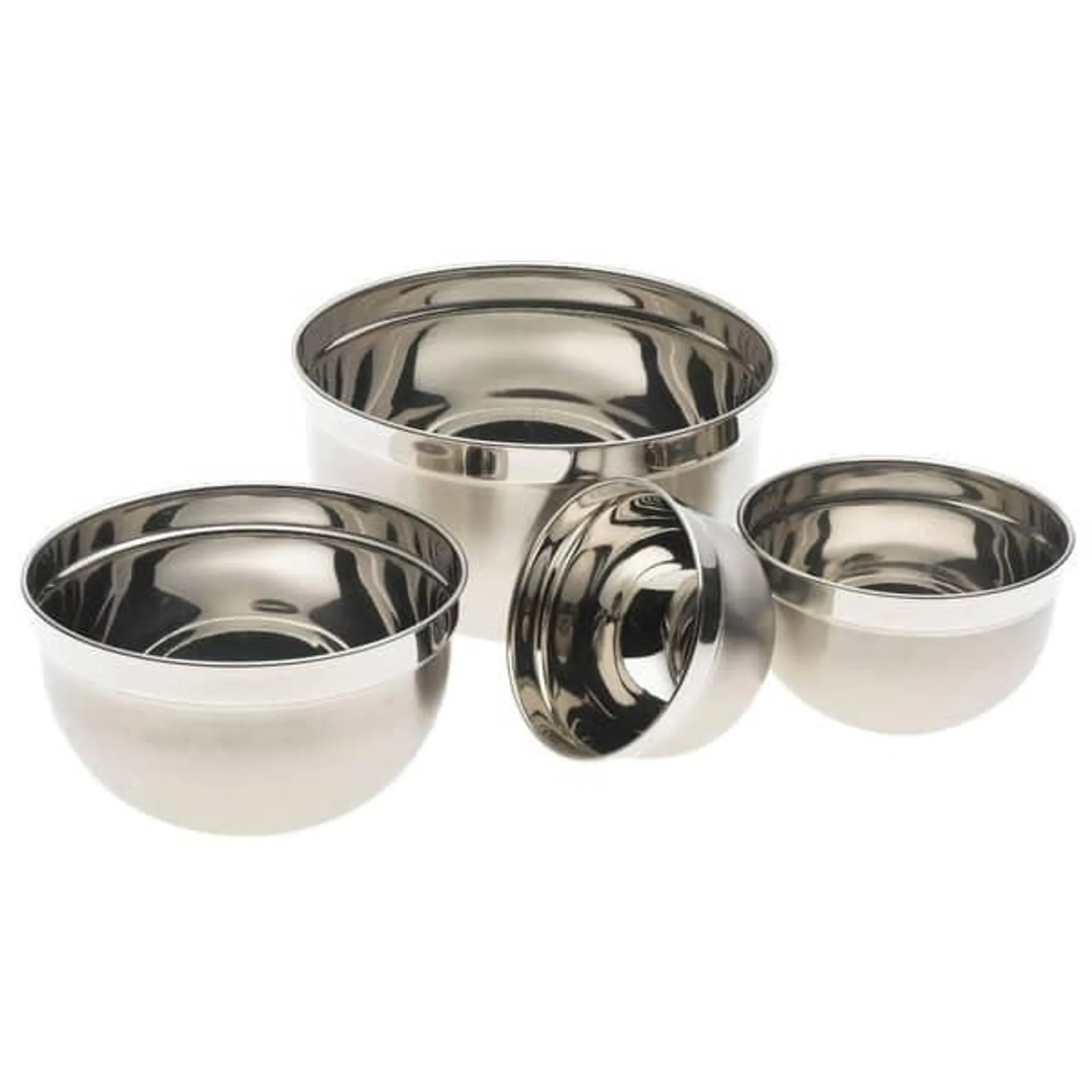 Stainless Steel Mixing Bowls-Set 4-3, 5, 8, and 12 qt