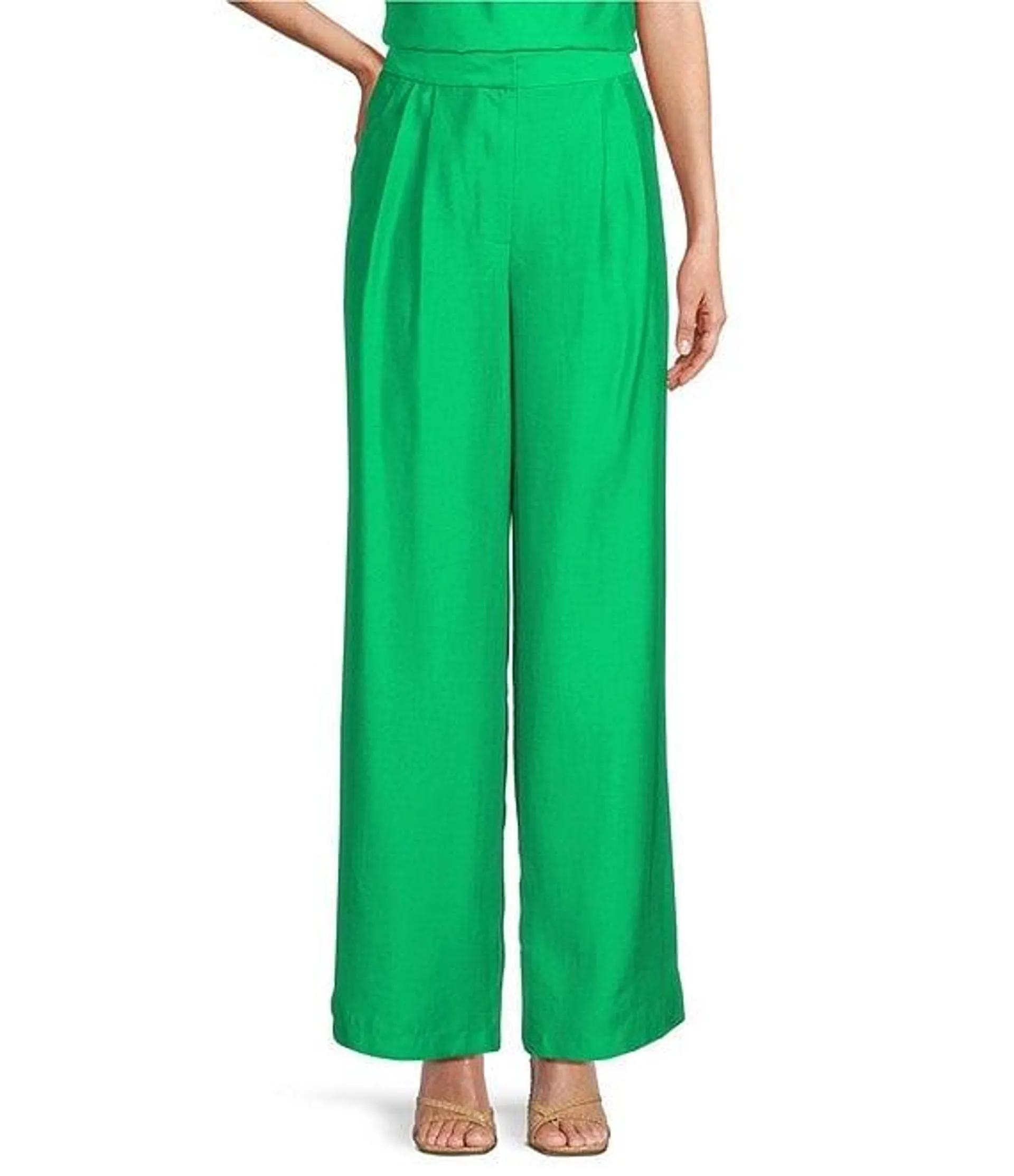 Berklee Wide Leg Pleated Front Coordinating Pant