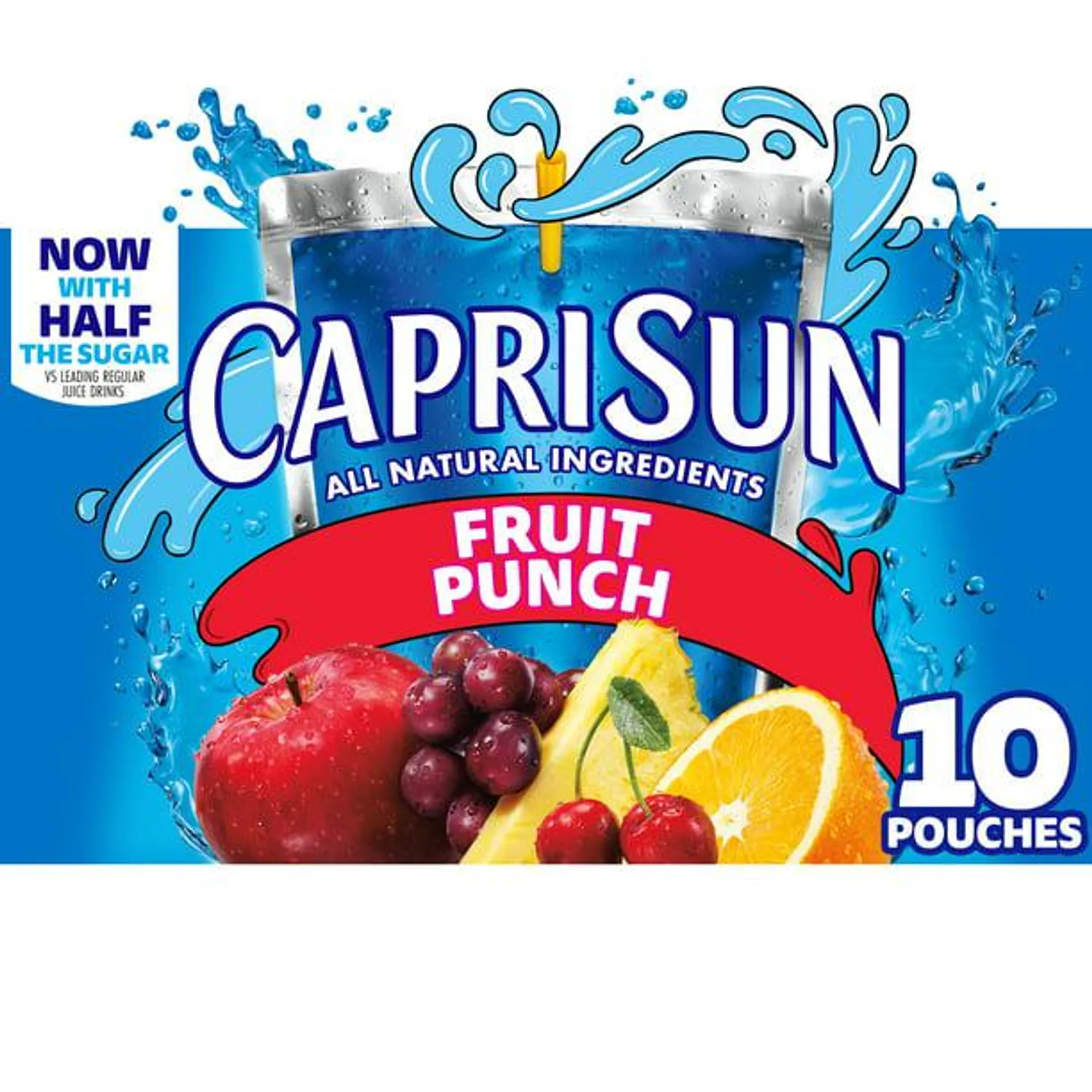 Capri Sun Fruit Punch Juice Box Pouches, 10 ct Box, 6 fl oz Pouches