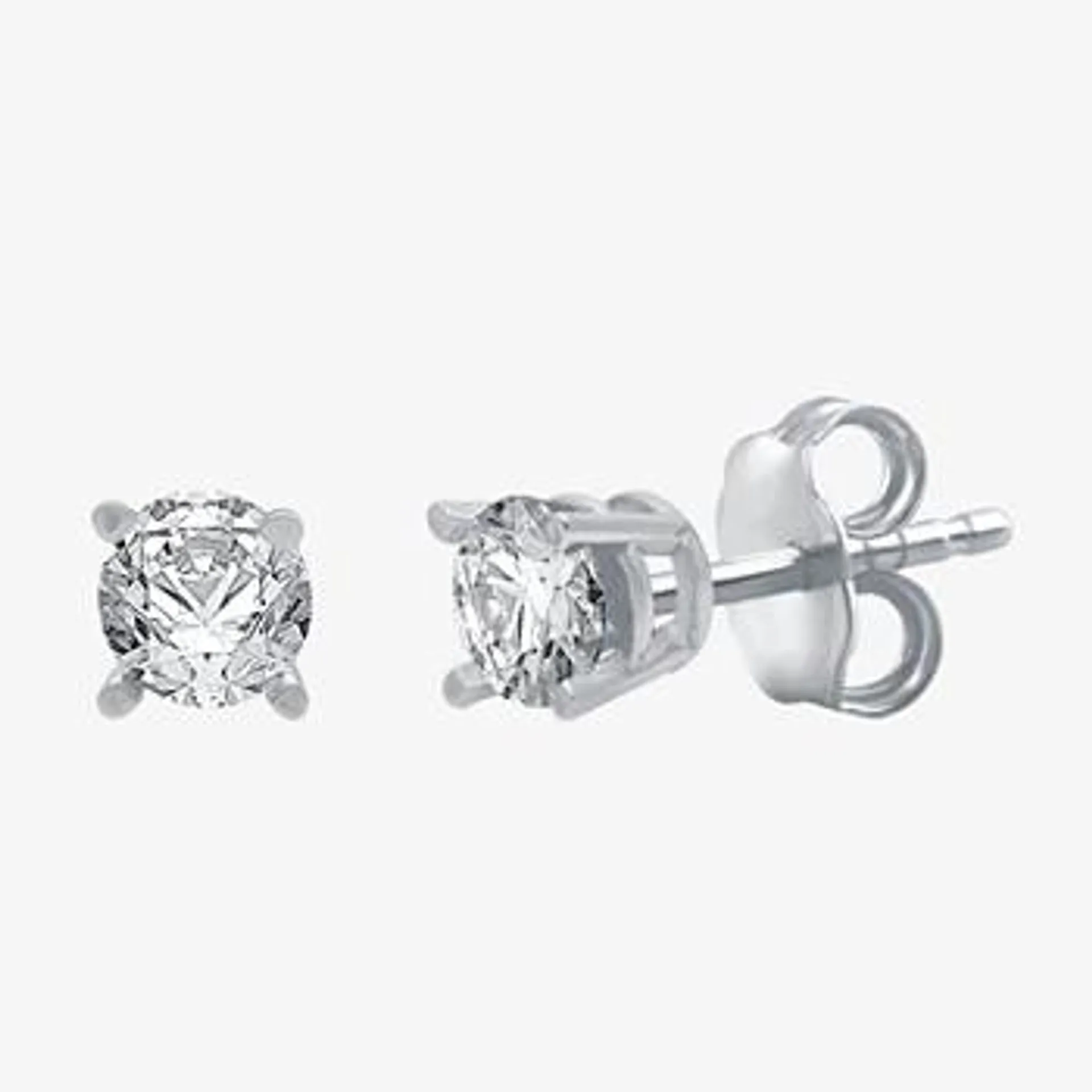 Classic Collection 1/4 CT. T.W. Mined White Diamond 10K Gold 3.2mm Stud Earrings