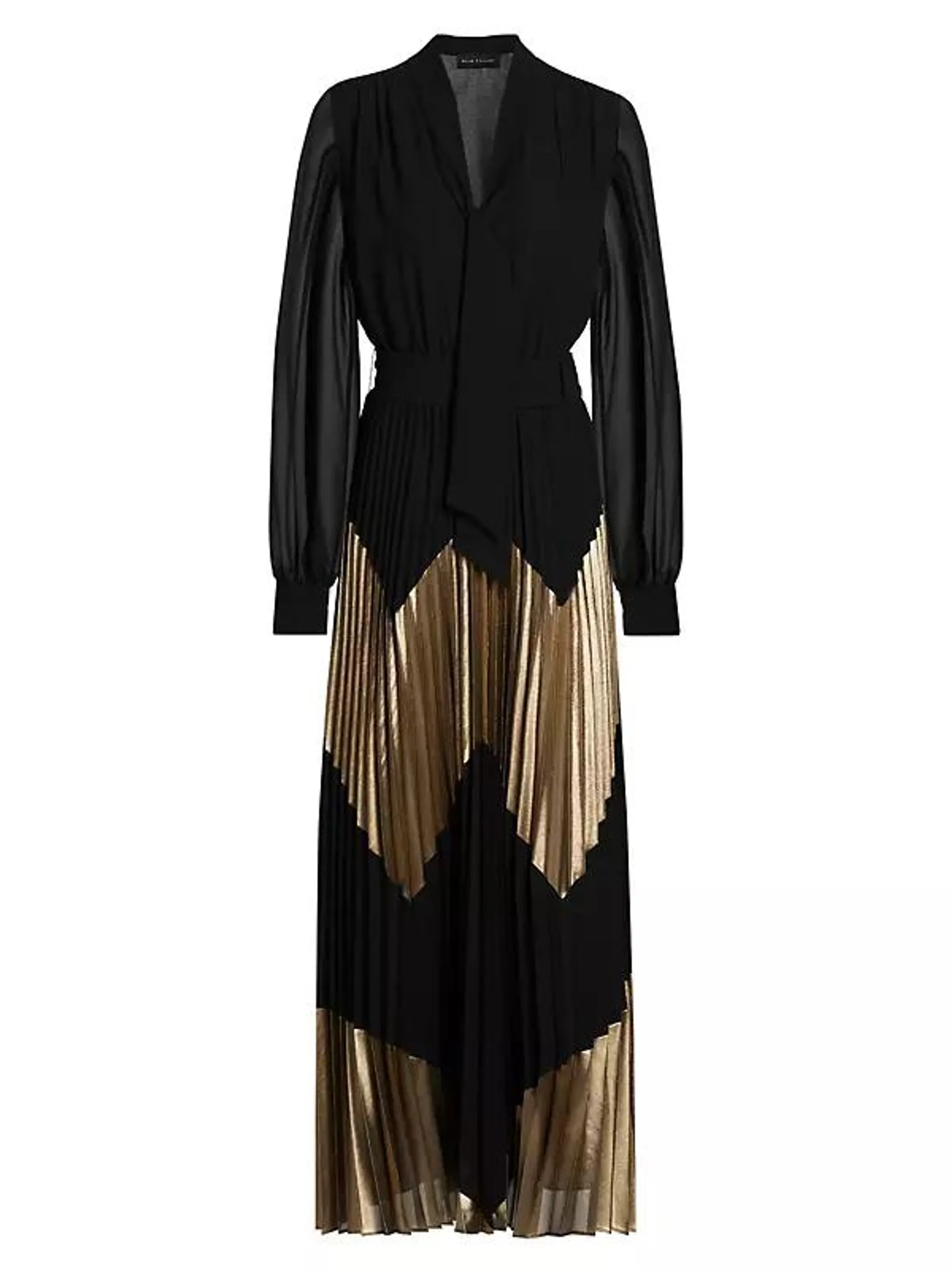 Carrie Gilded Pleated Maxi Dress