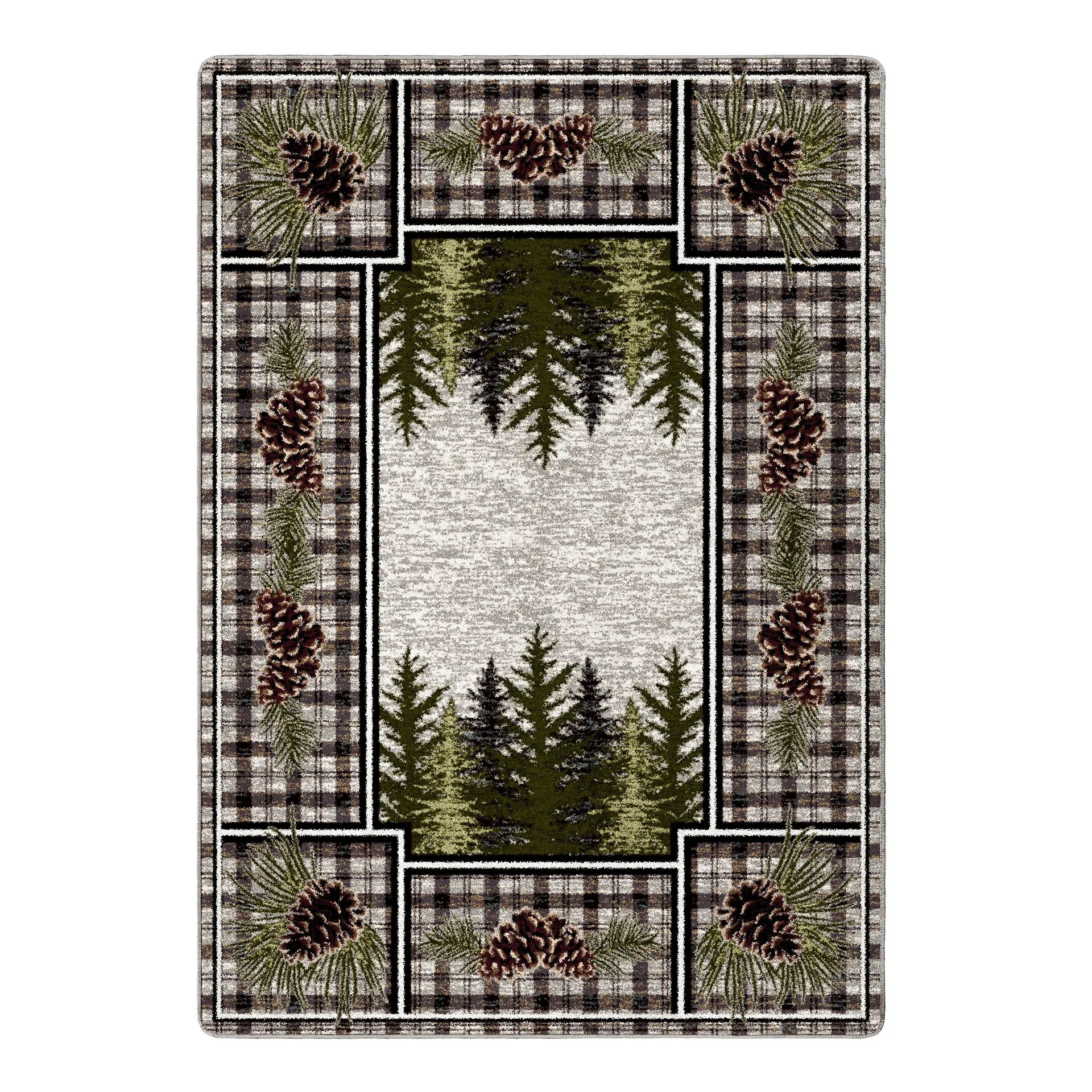 Pine Cone Valley Plaid Rug, 2'8" x 3'10"