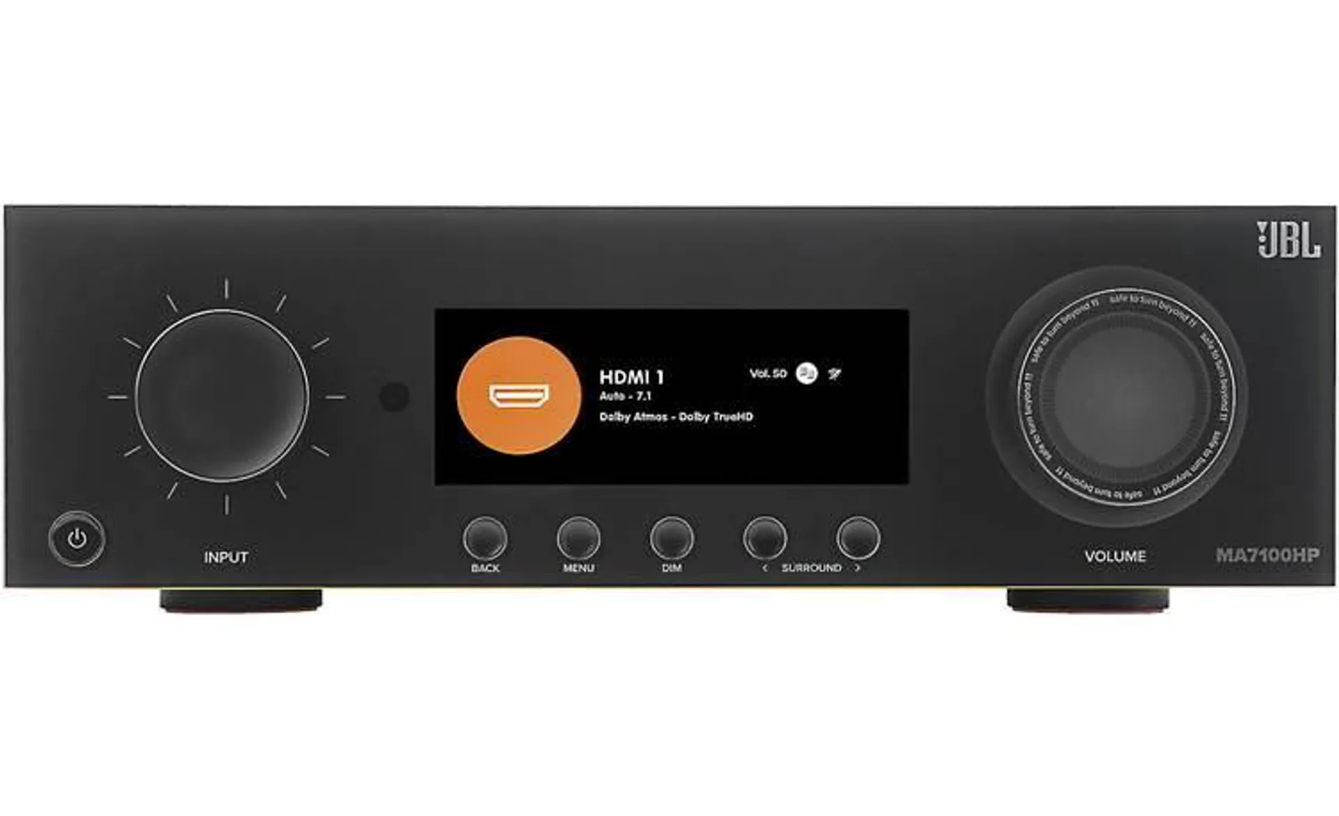 JBL MA7100HP 7.2-channel home theater receiver with Wi-Fi®, Bluetooth®, Apple AirPlay® 2, Google Cast and Dolby Atmos® (Black)