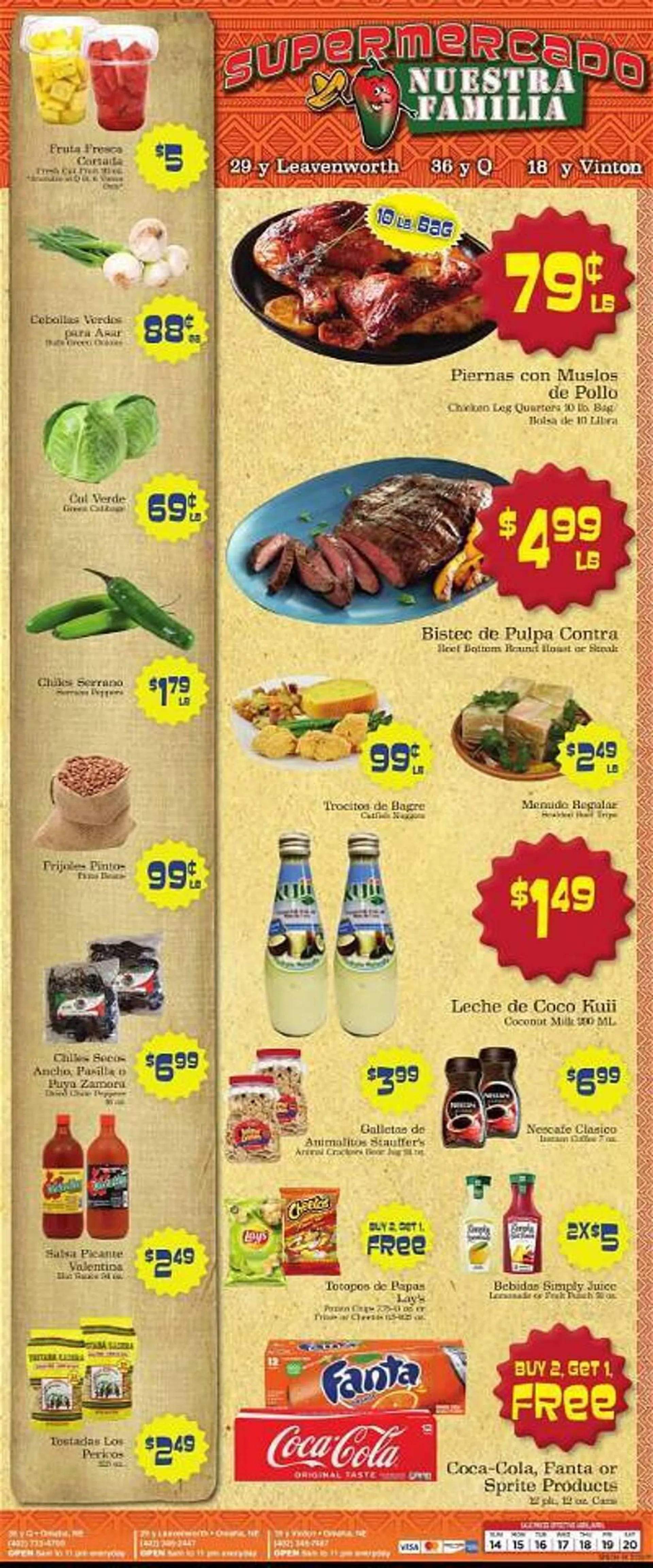 Weekly ad Supermercado Nuestra Familia Weekly Ad from April 14 to April 20 2024 - Page 