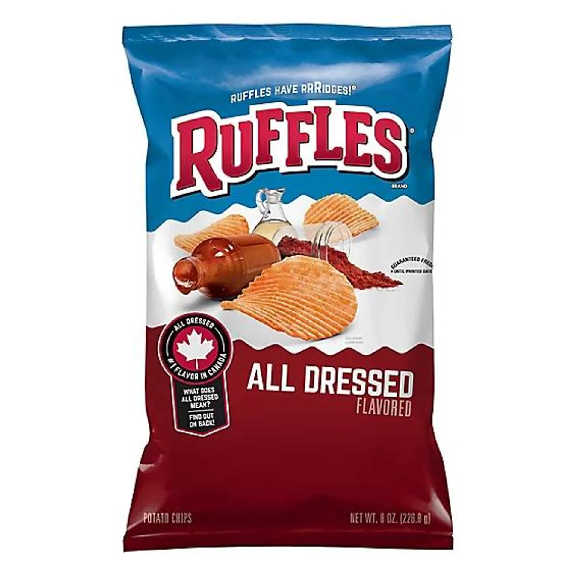 Ruffles Potato Chips All Dressed Flavored - 8 OZ