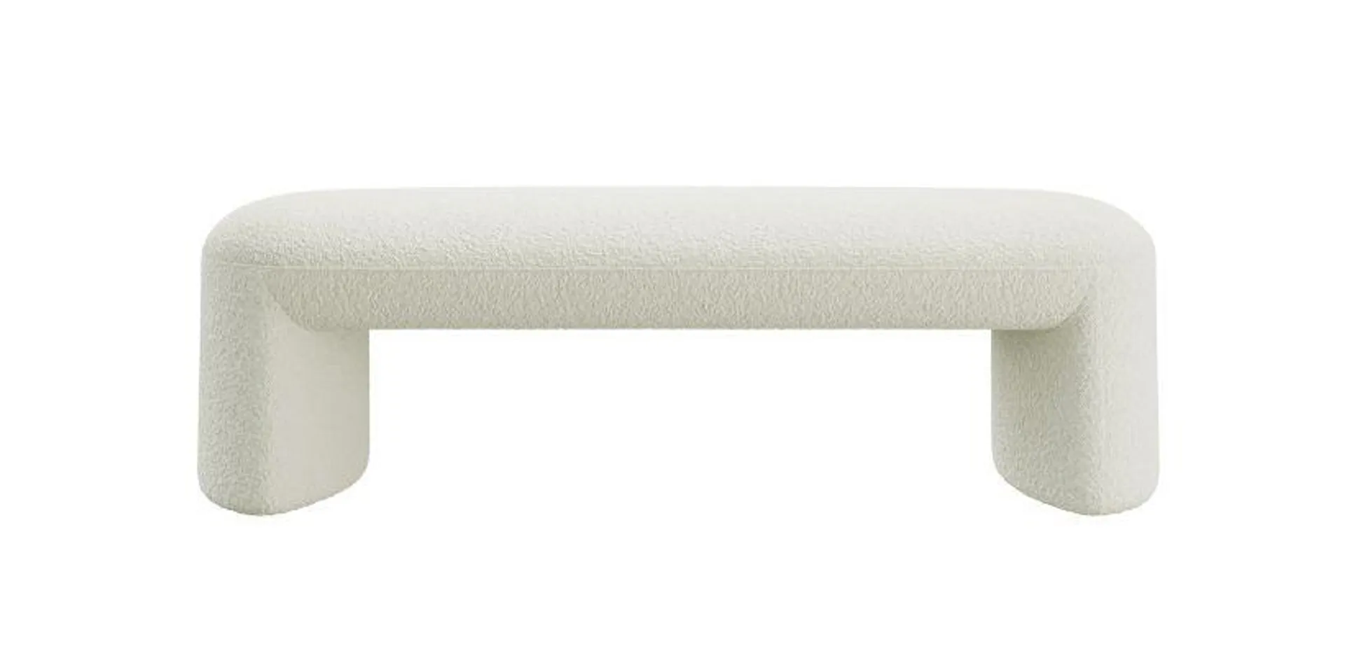 Boba Bench White Boucle