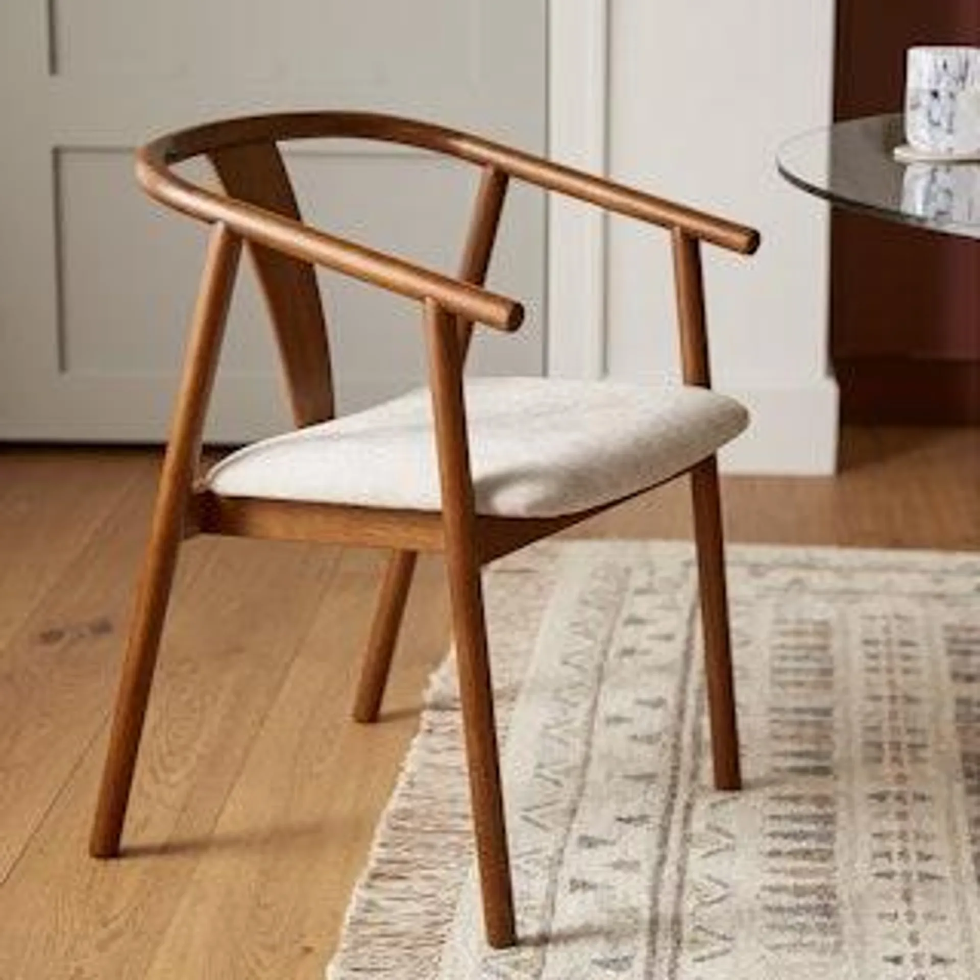 Fonra Dining Chair - Smoked Oak and Santolina Gray