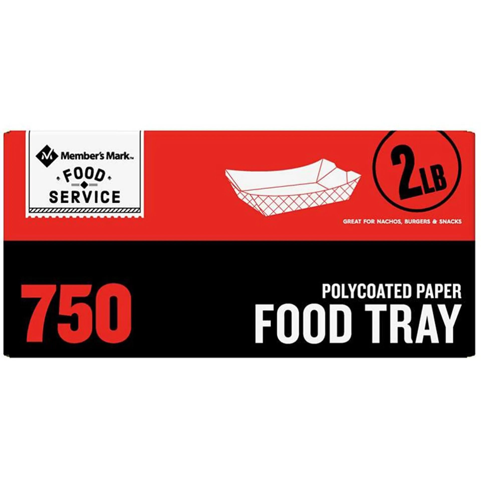 Member's Mark 2lb. Heavy Duty Paper Food Trays (750 ct.)