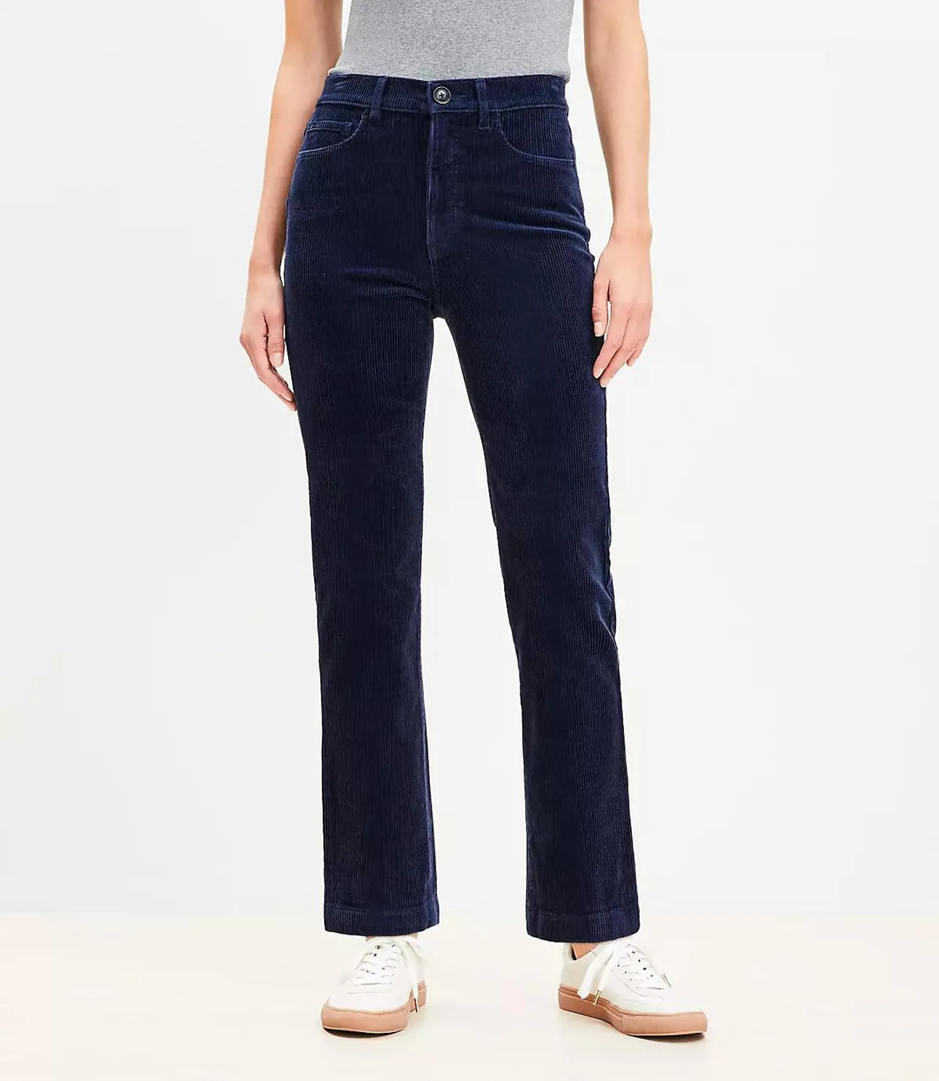 Curvy Straight Corduroy Pants