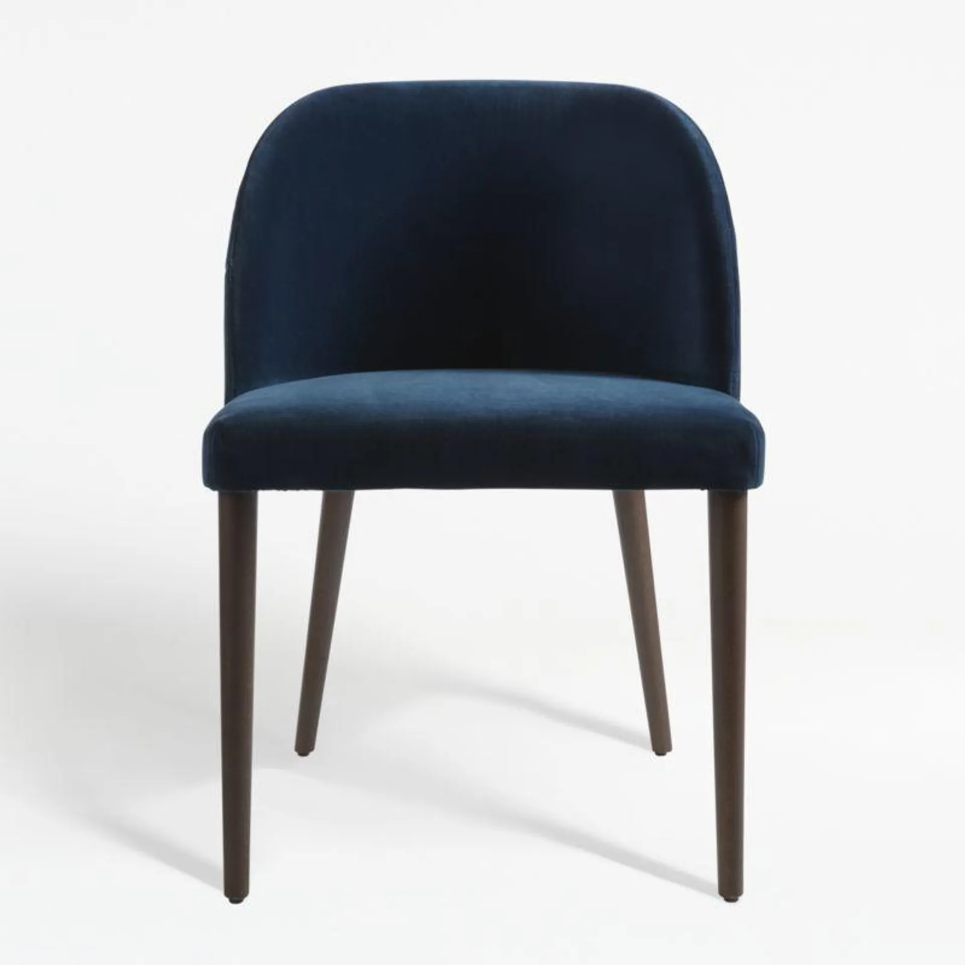 Camille Navy Velvet Dining Chair + Reviews | Crate & Barrel