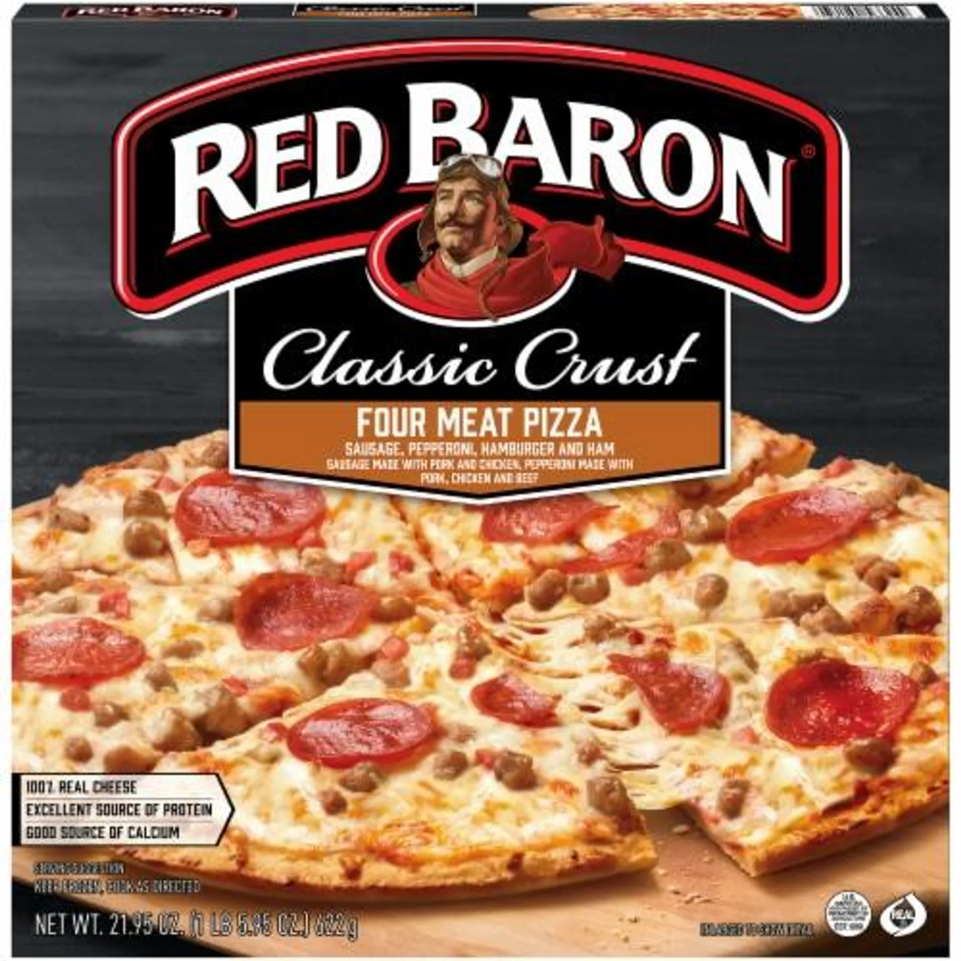 Red Baron Frozen Pizza Classic Crust Four Meat