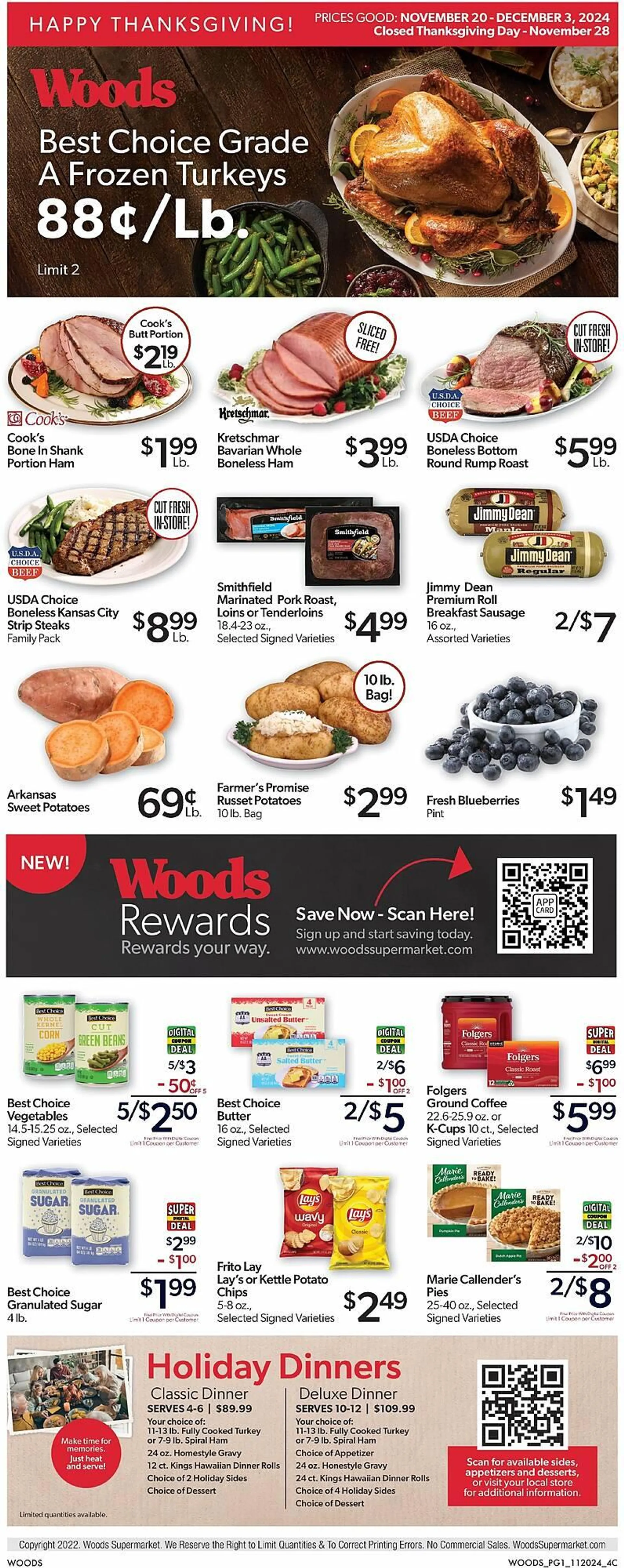 Woods Supermarket Weekly Ad - 1