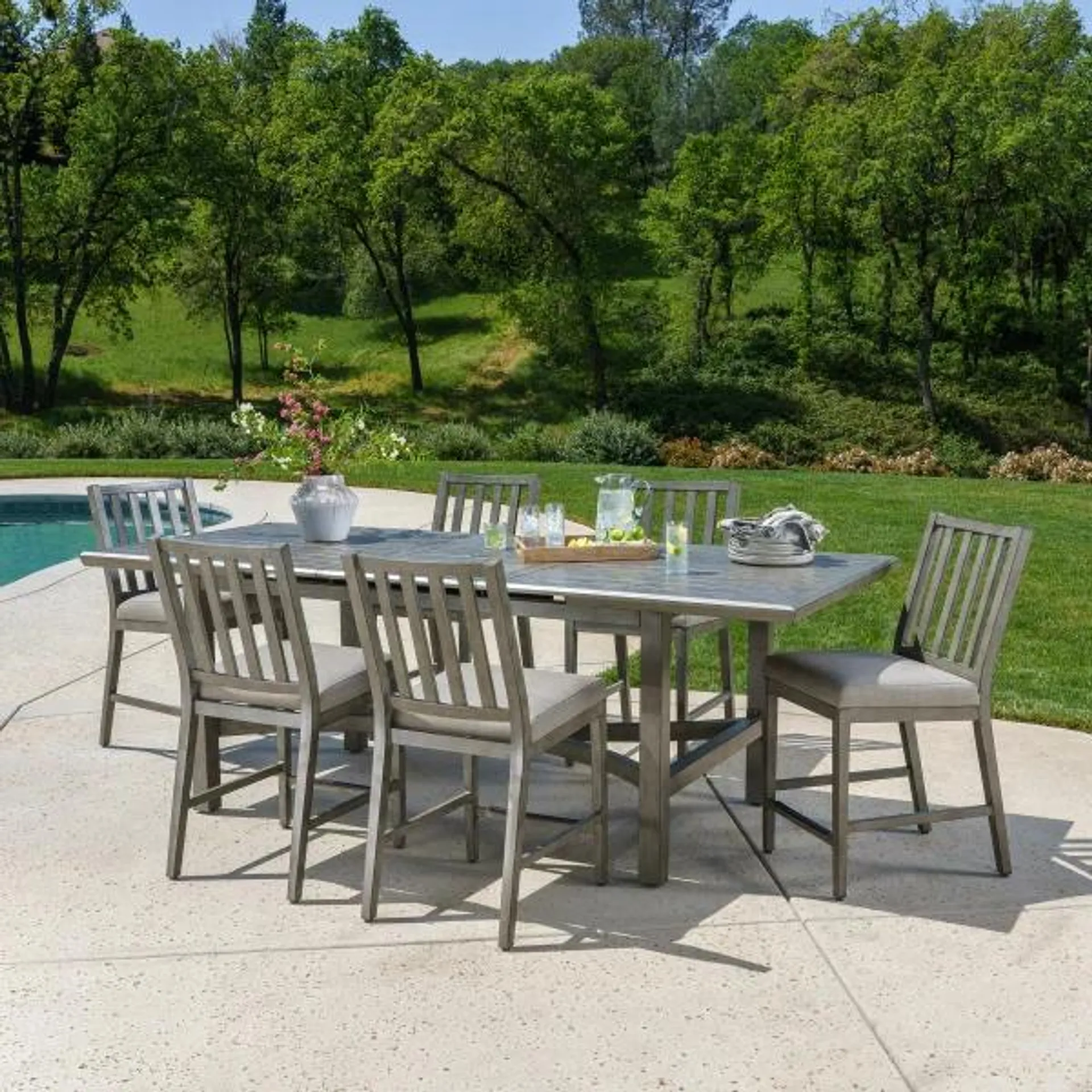 SunVilla Danson 7-piece High Dining Set with Expanding Table