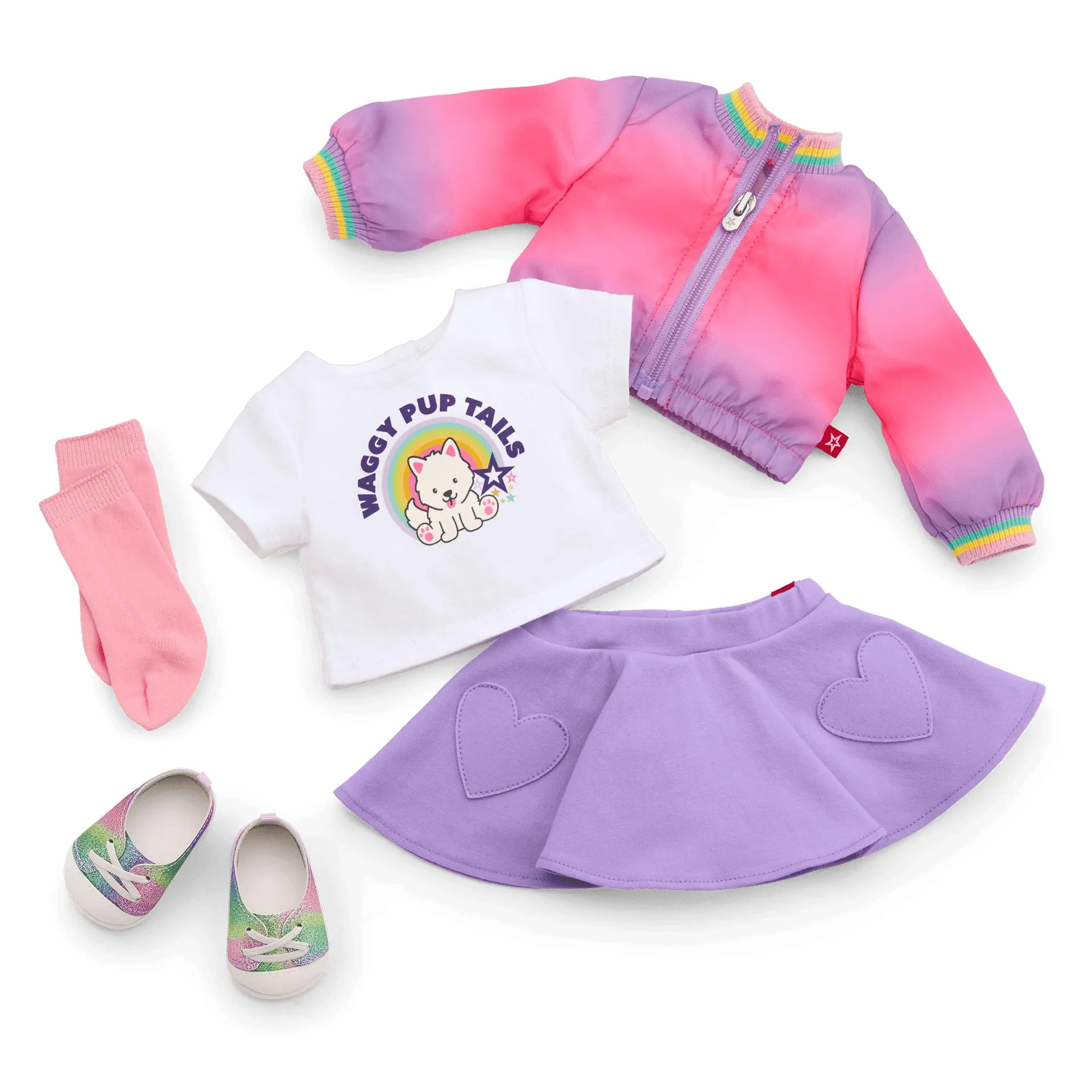 Summer’s™ Waggy Pup Tails™ Outfit for 18-inch Dolls (Girl of the Year™ 2025)