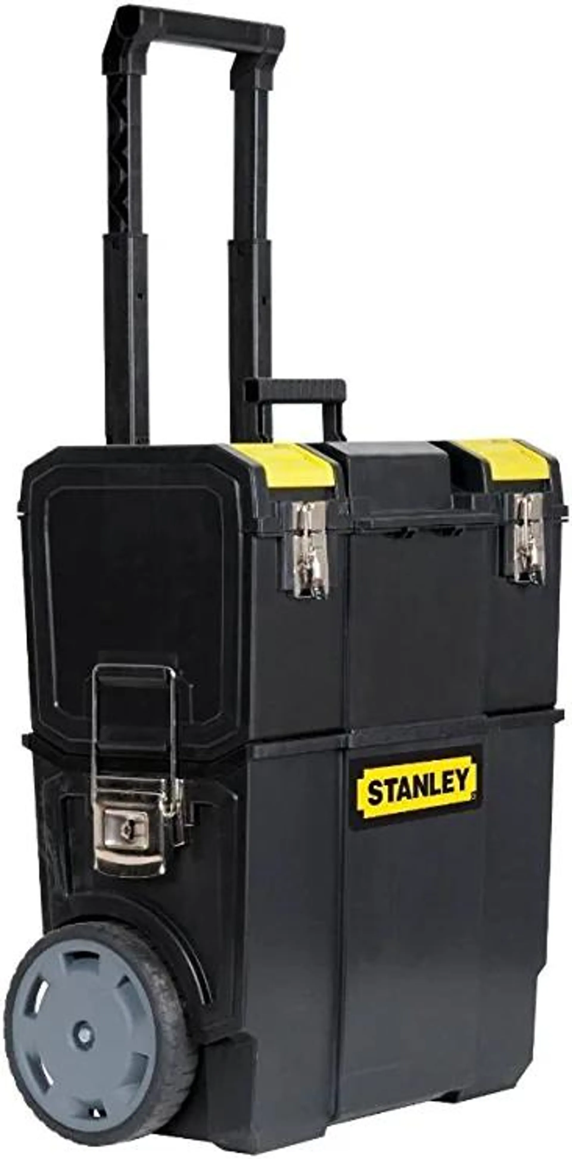 STANLEY 2 in 1 Rolling Toolbox with Pull Handle, Detachable Toolbox, Portable Tote Tray for Tools and Small Parts, 1-70-327