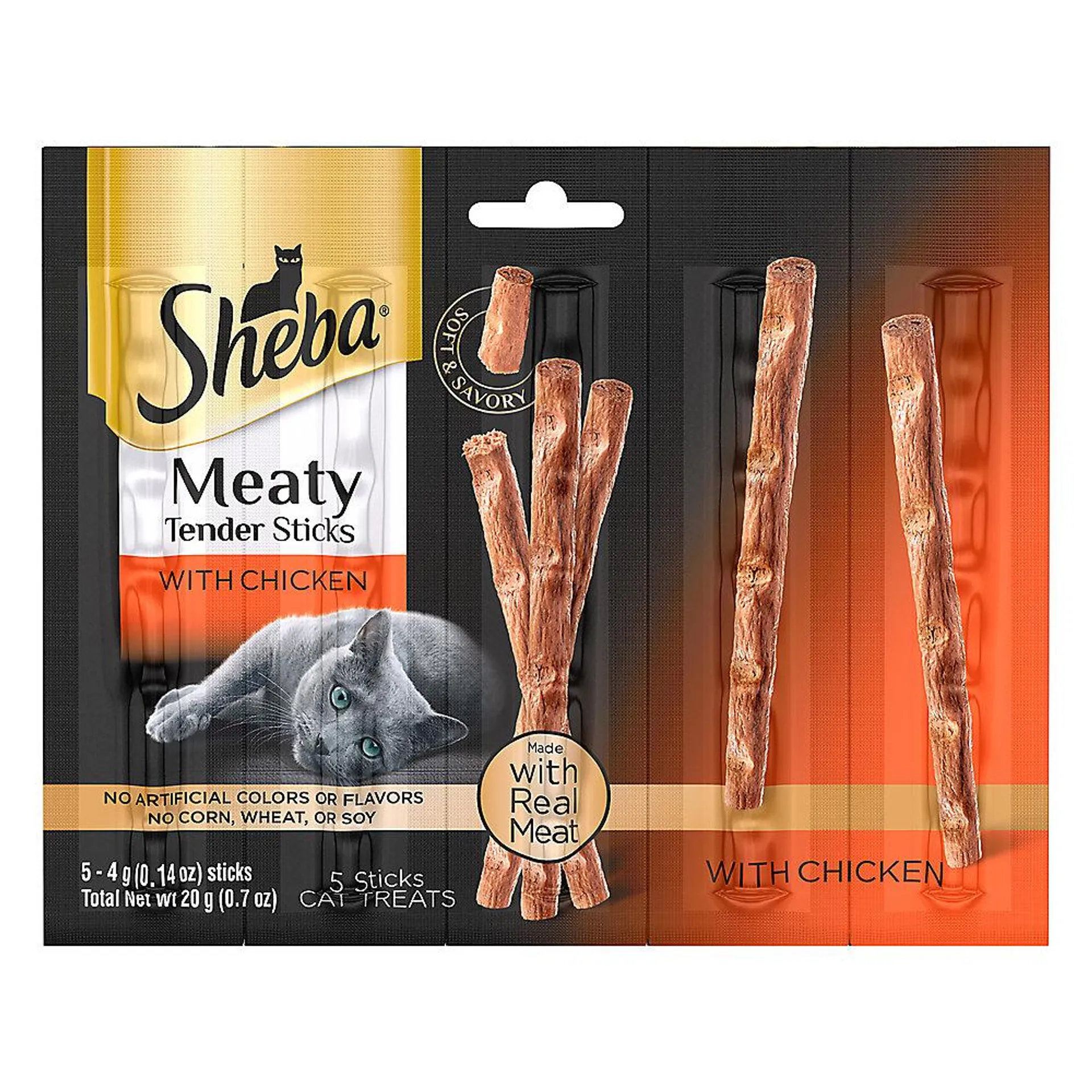 Sheba® Meaty Tender Sticks Adult Cat Treats - Soft & Savory, Chicken