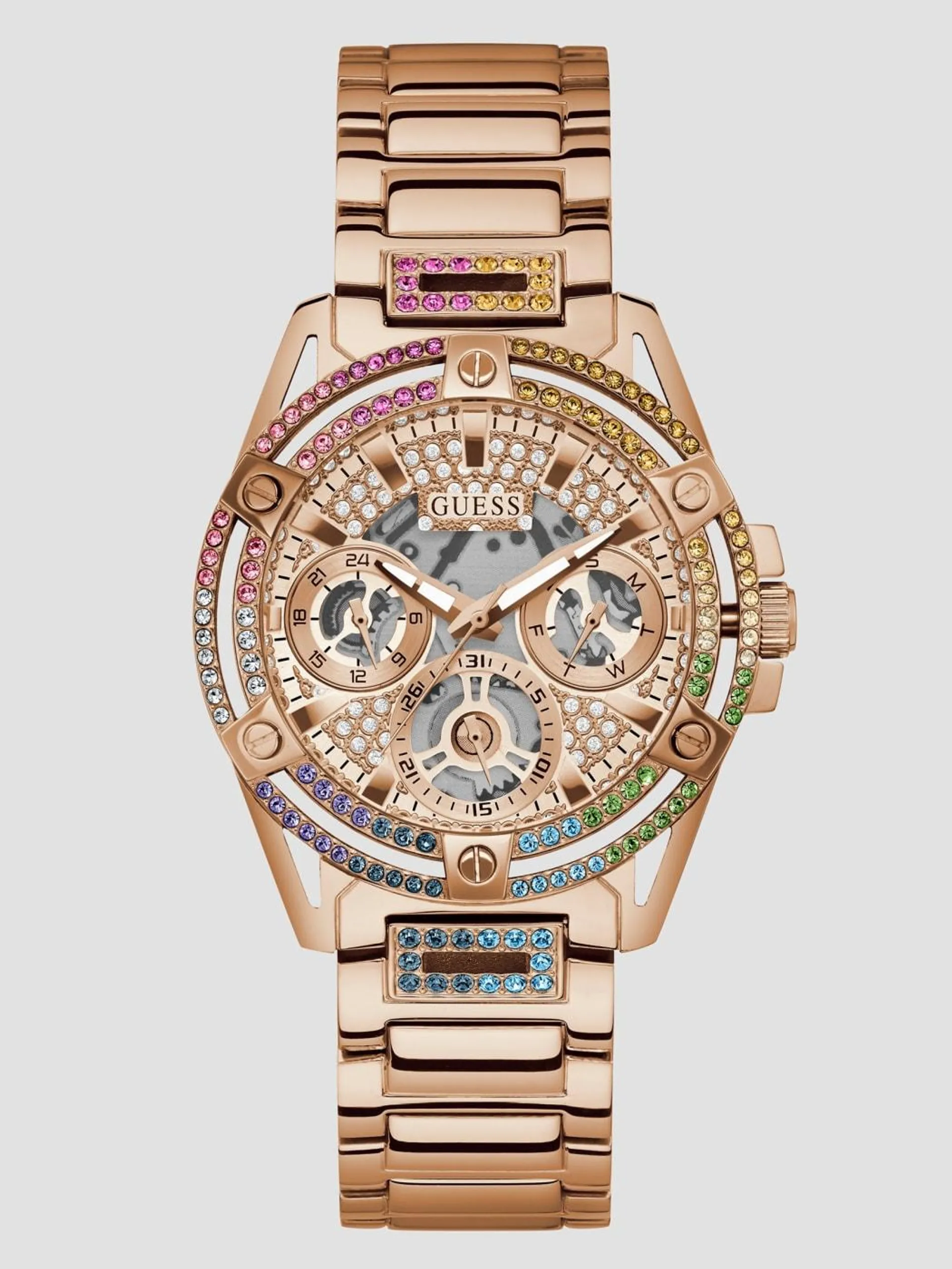 Rose Gold-Tone Multifunction Watch