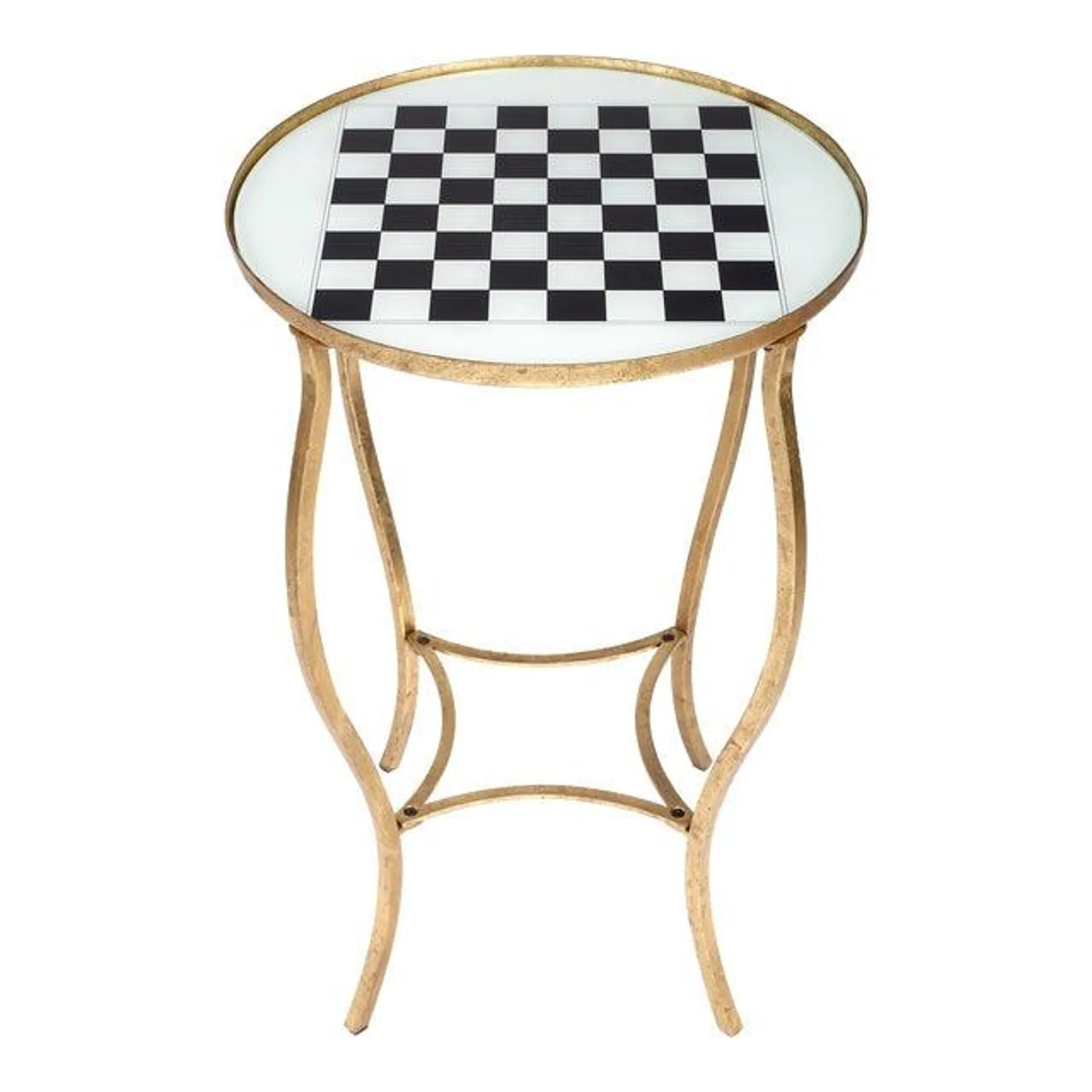 Judith Antique Game Table, Gold