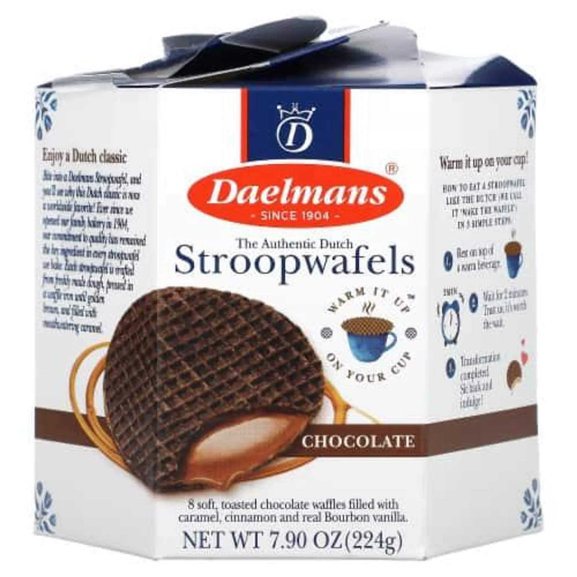 Daelmans Stroopwafels Chocolate 8 Waffles - 7.9 oz (224 g)