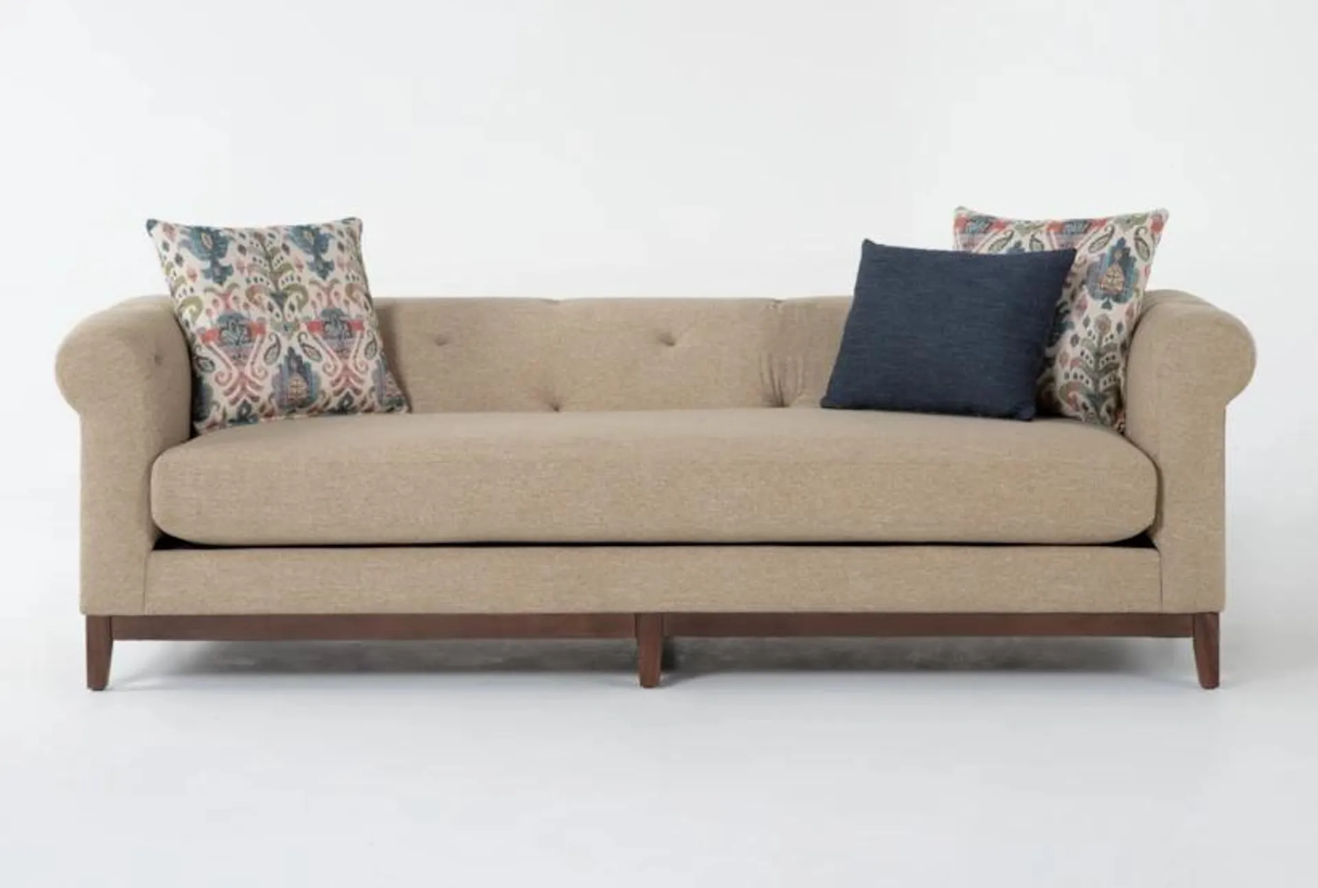 Linville 94" Brown Fabric Estate Sofa