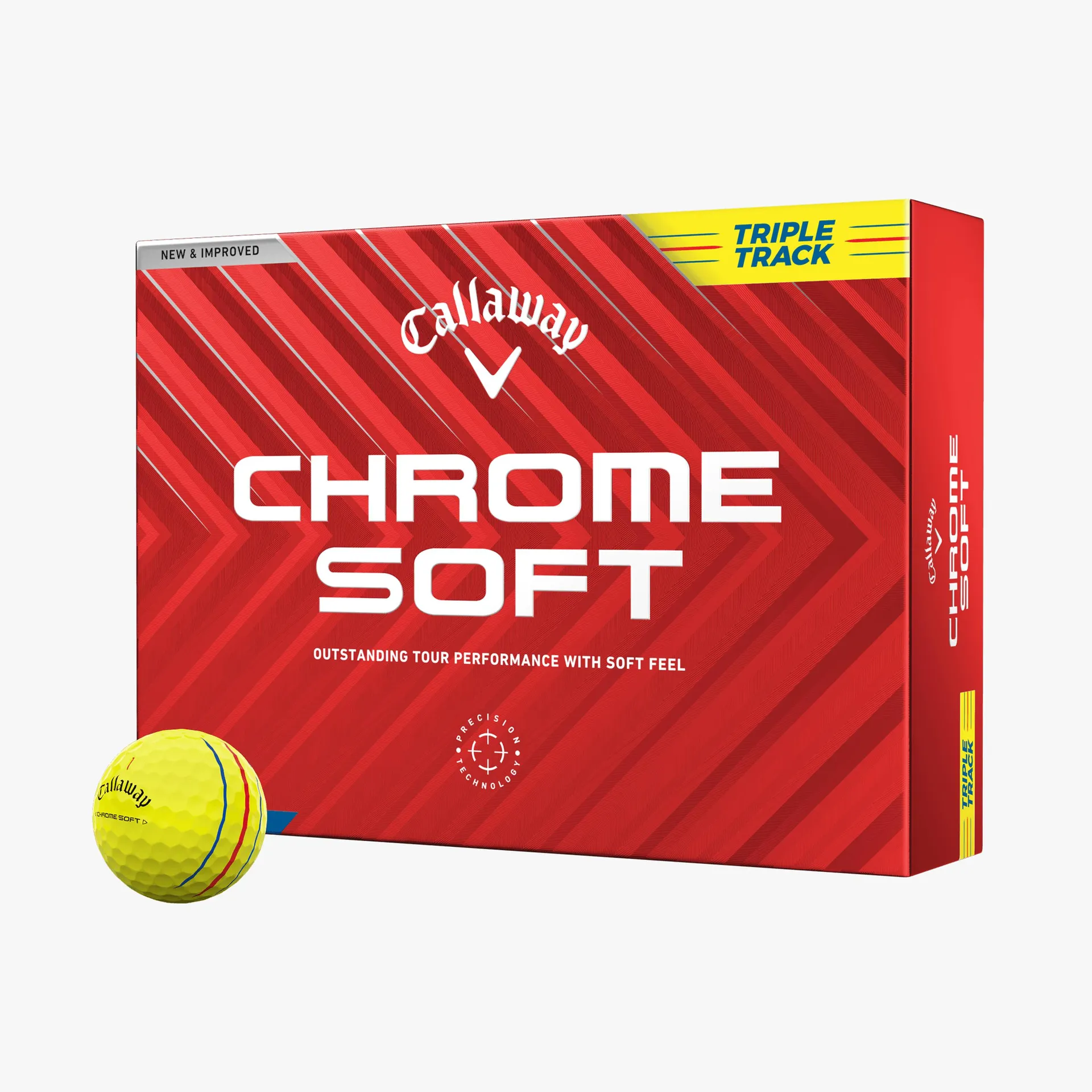 Chrome Soft Triple Track Yellow Golf Balls