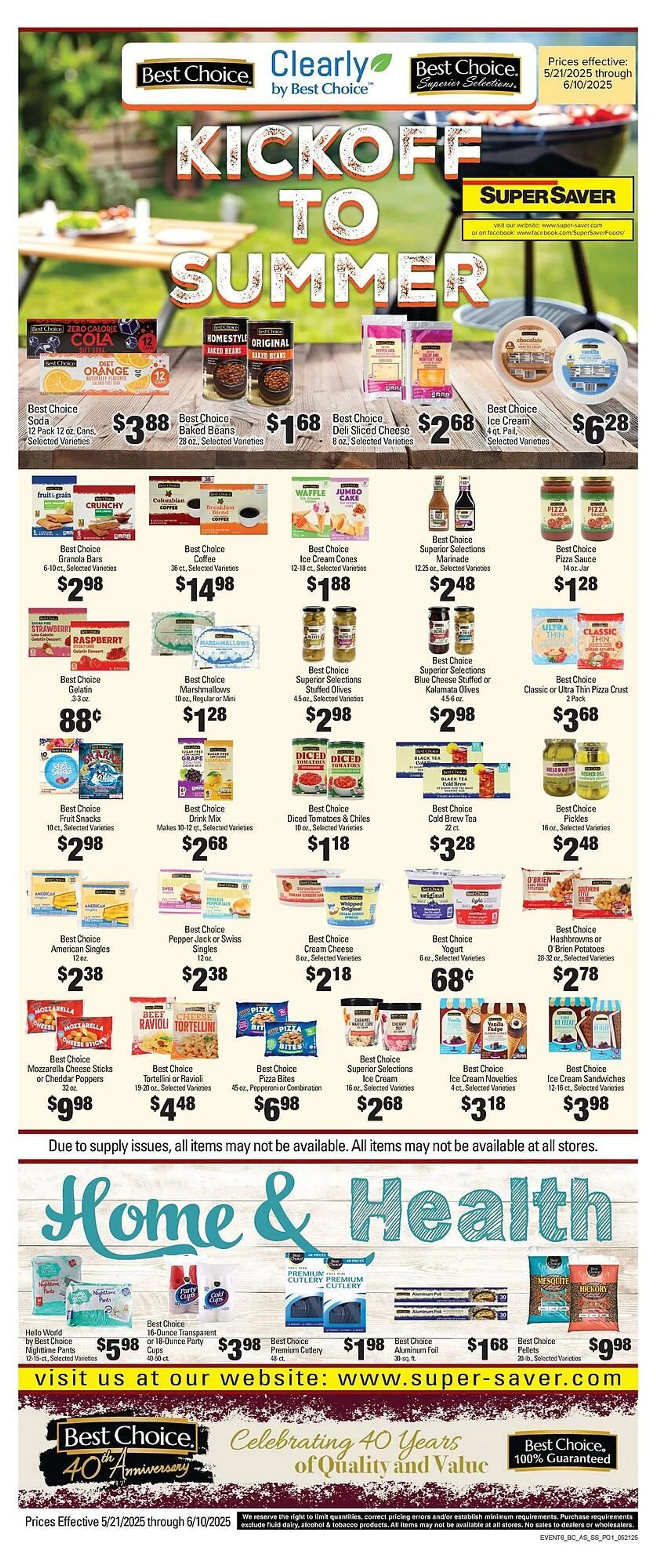 Weekly ad Super Saver Weekly Ad from May 21 to June 10 2025 - Page 1