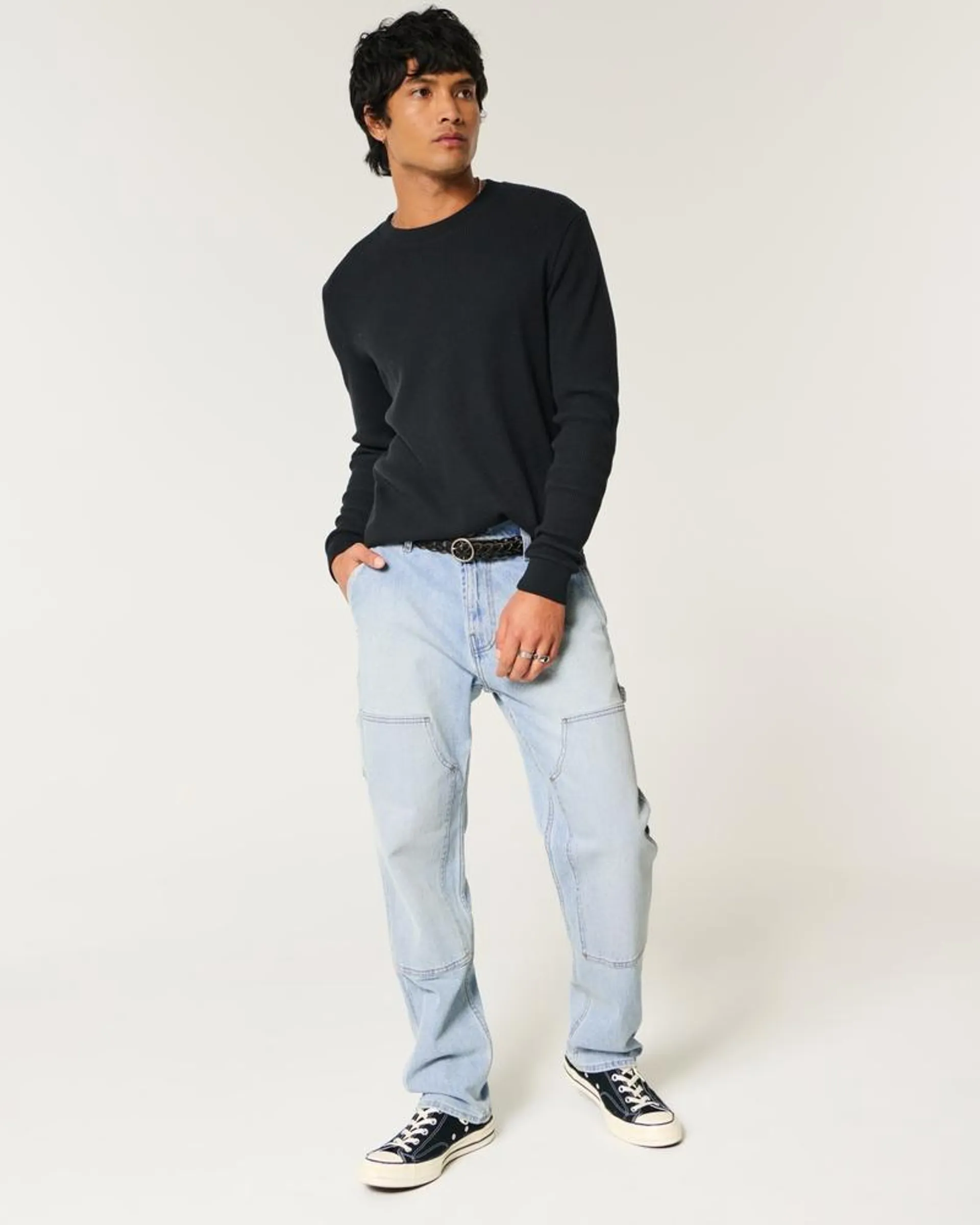 Light Wash Loose Carpenter Jeans