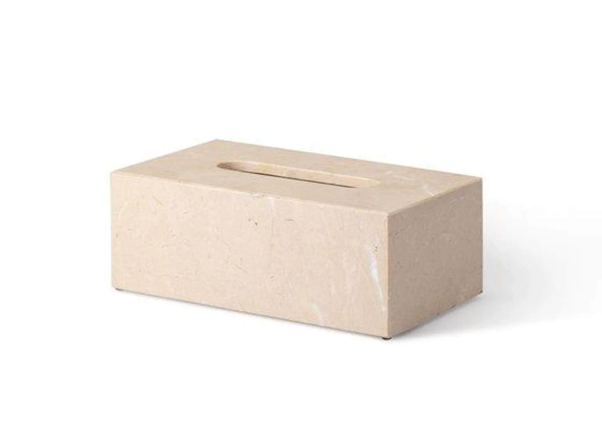 Beige Marble Rectangular Tissue Box by Royal Bee Design