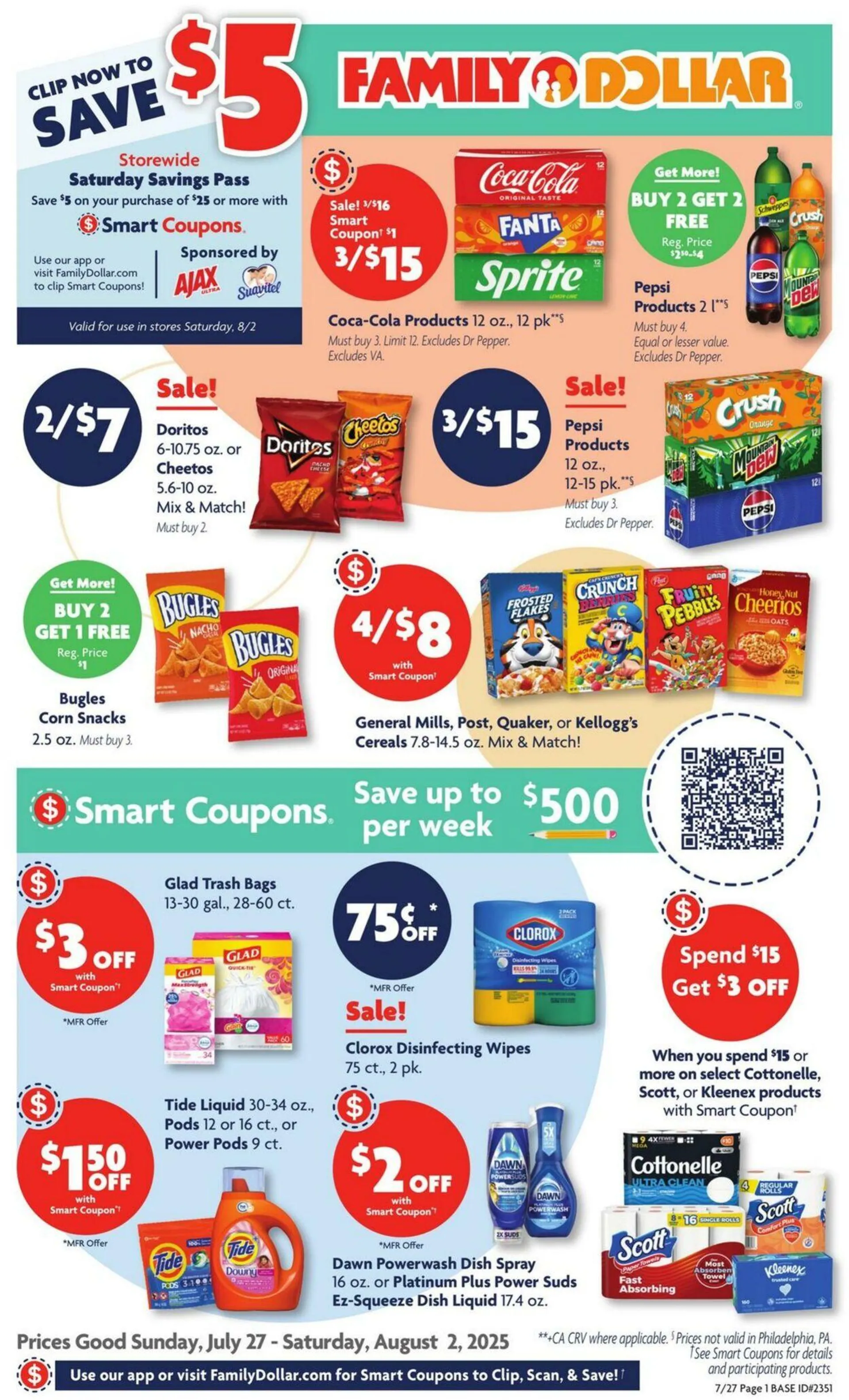 Weekly ad Family Dollar Current weekly ad from July 27 to August 2 2025 - Page 1