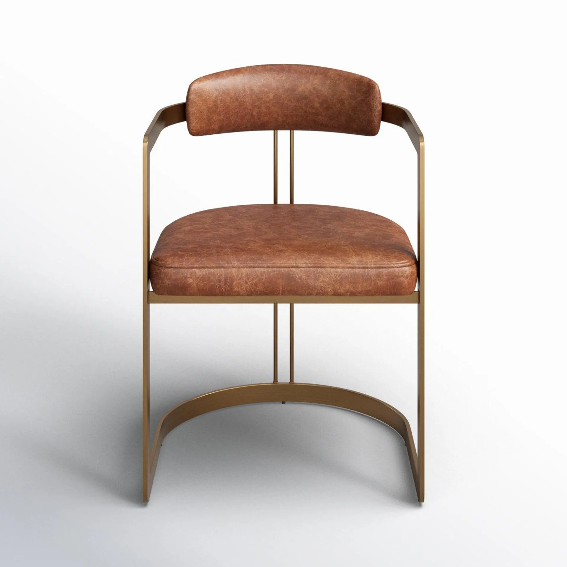 Bradley Genuine Leather Upholstered Arm Chair