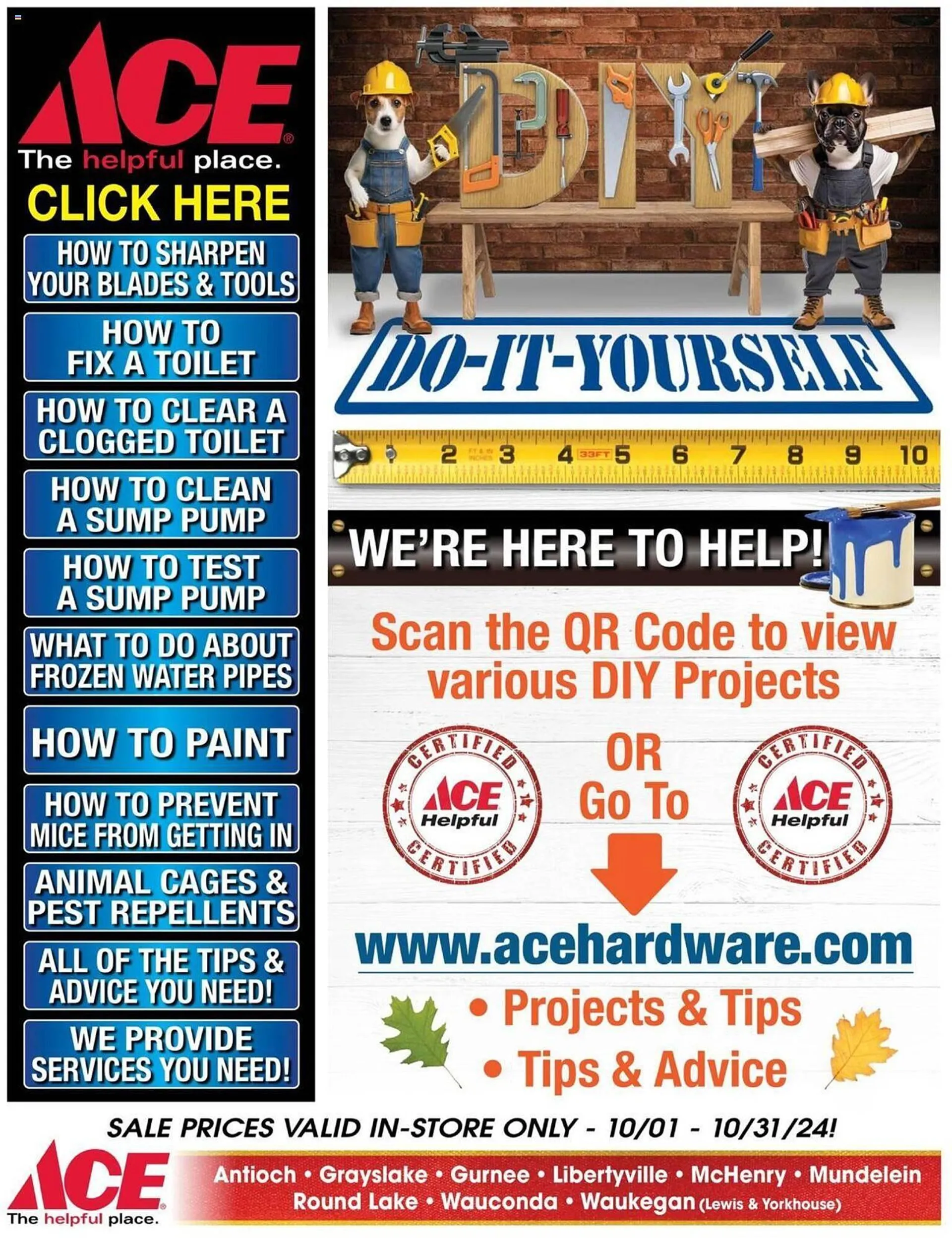 Weekly ad Ace Hardware Weekly Ad from October 1 to October 31 2024 - Page 1